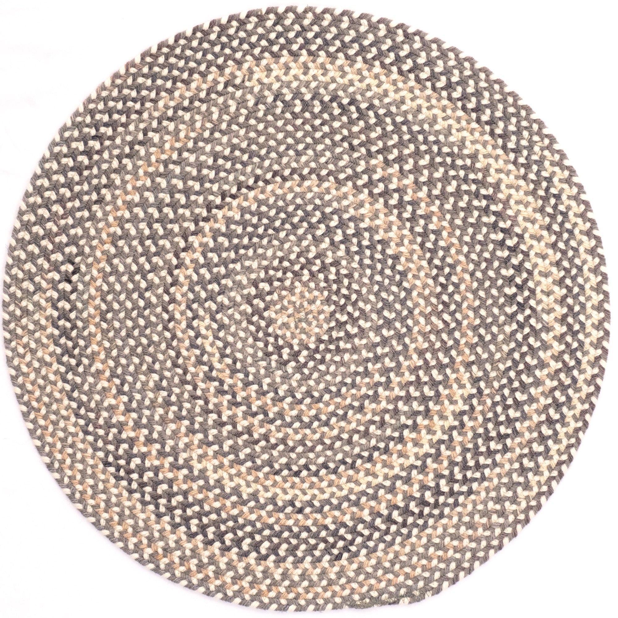 Bear Creek Grey Braided Rug Round image