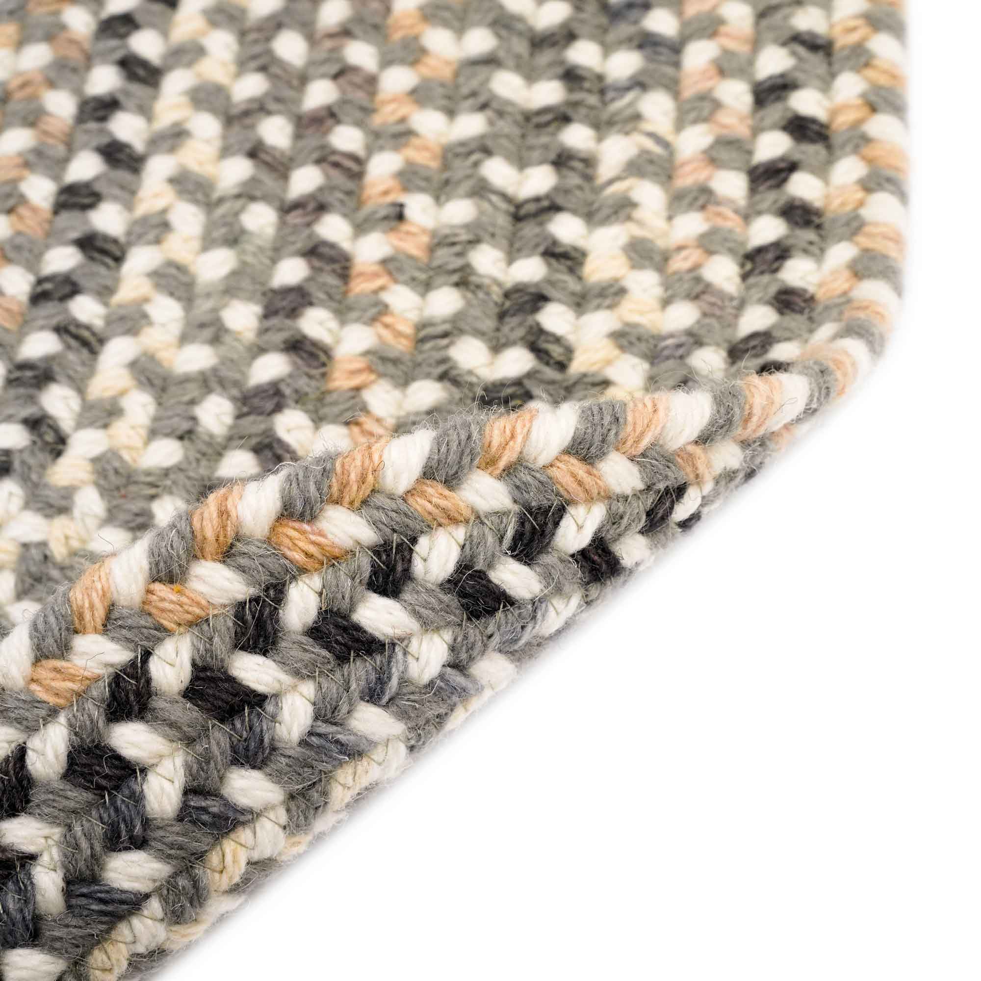 Bear Creek Grey Braided Rug Round image