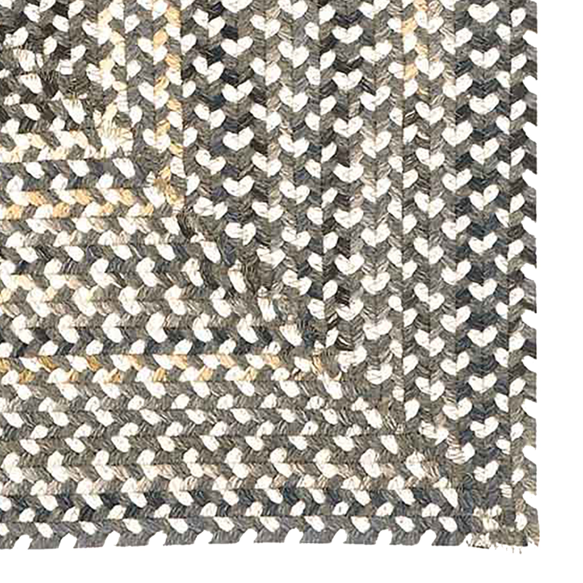 Bear Creek Grey Braided Rug Concentric Rectangle image