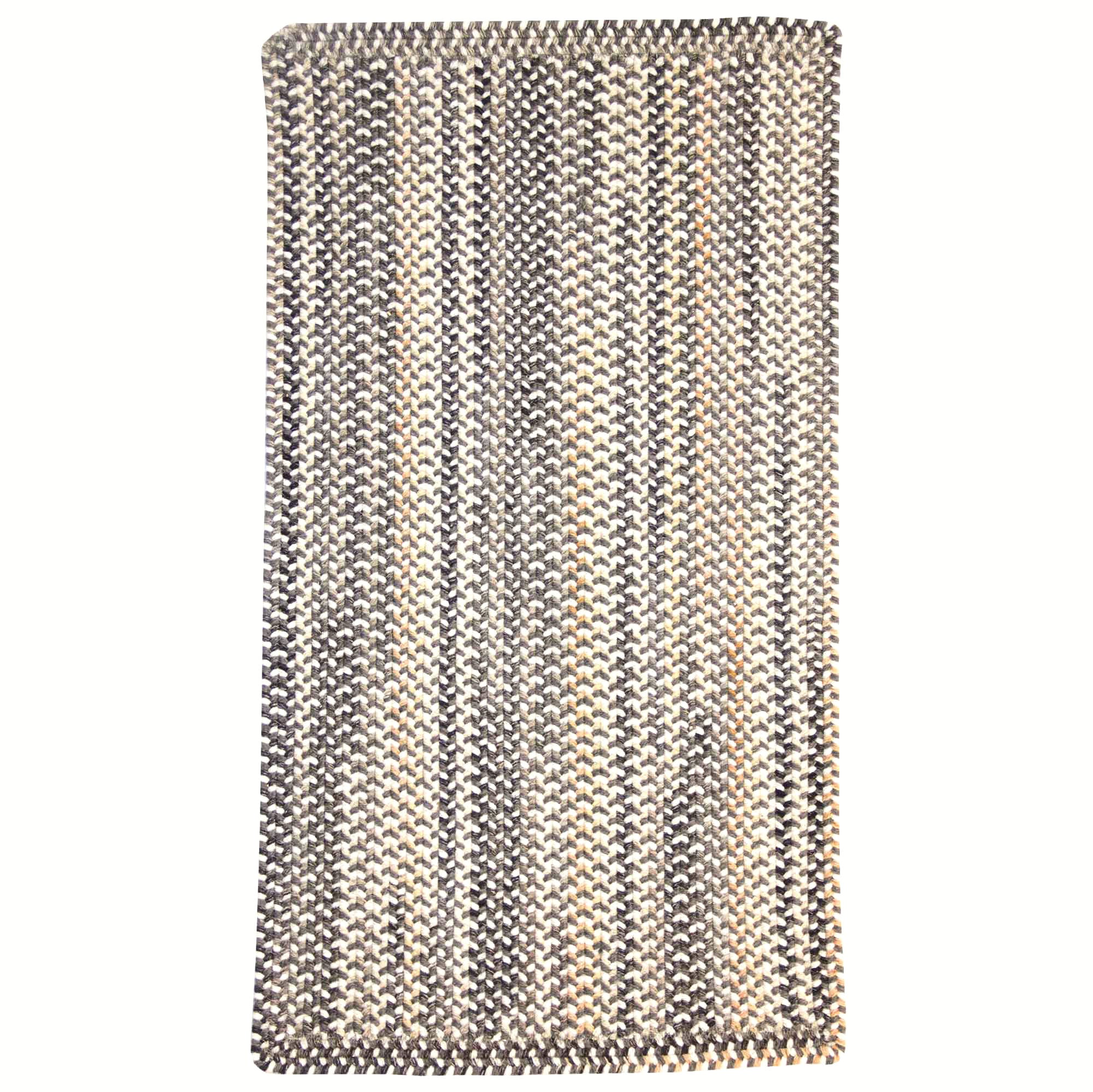 Bear Creek Grey Braided Rug Vertical Stripe Rectangle image