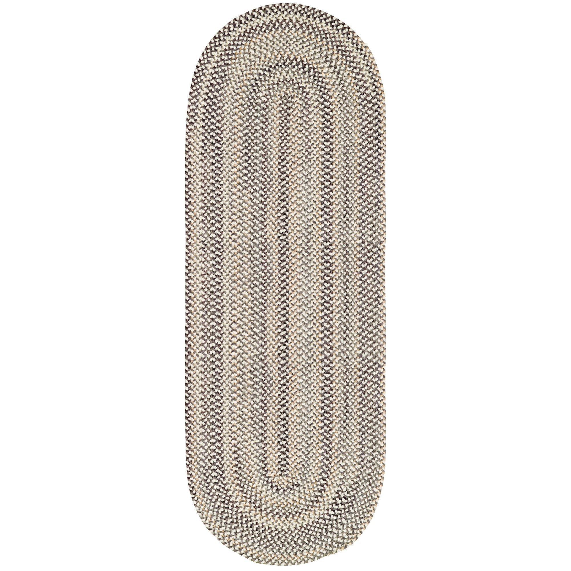 Bear Creek Grey Braided Rug Oval image