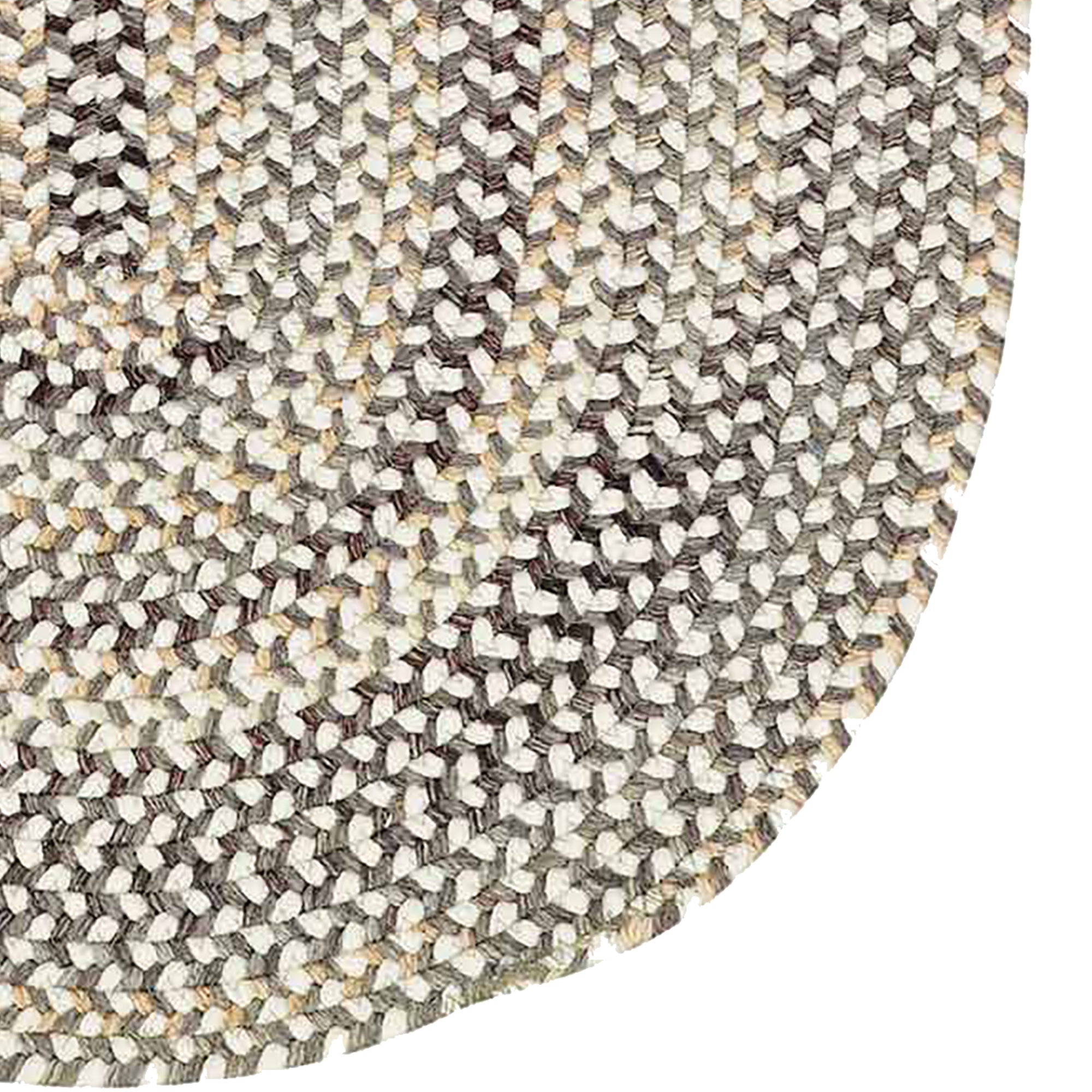 Bear Creek Grey Braided Rug Oval image