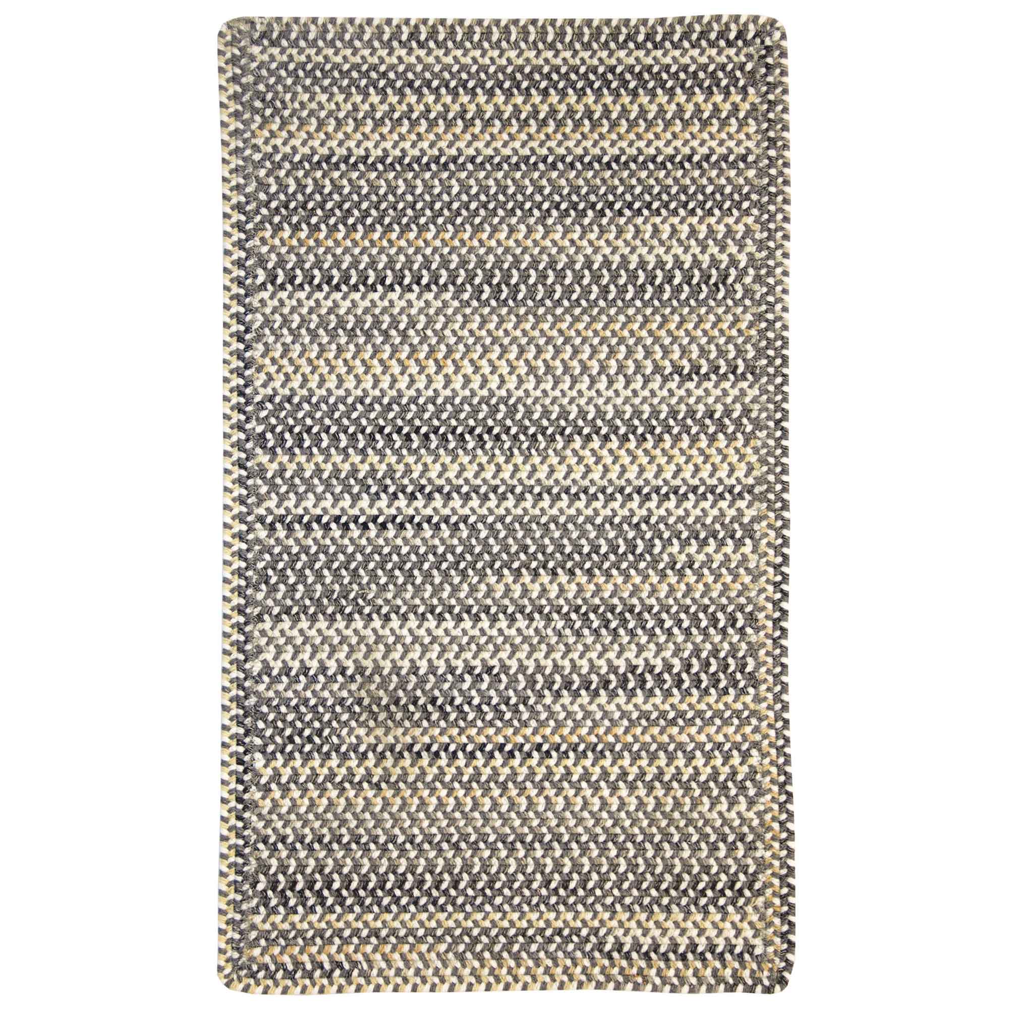 Bear Creek Grey Braided Rug Cross Sewn Rectangle image