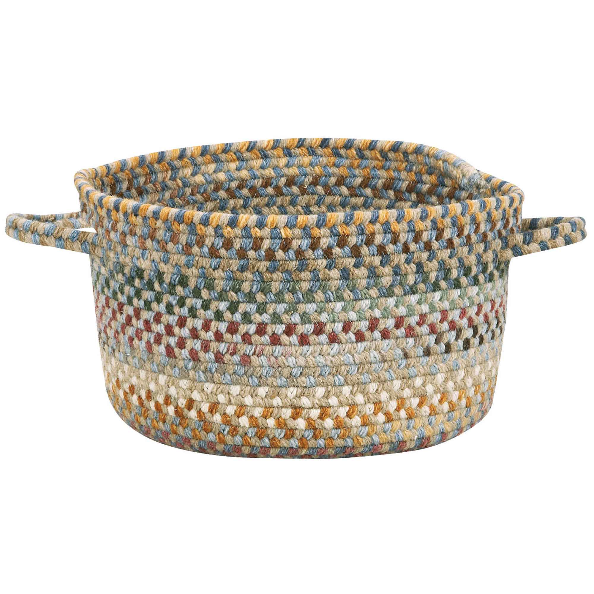 Bear Creek Misty Blue Braided Rug Basket image