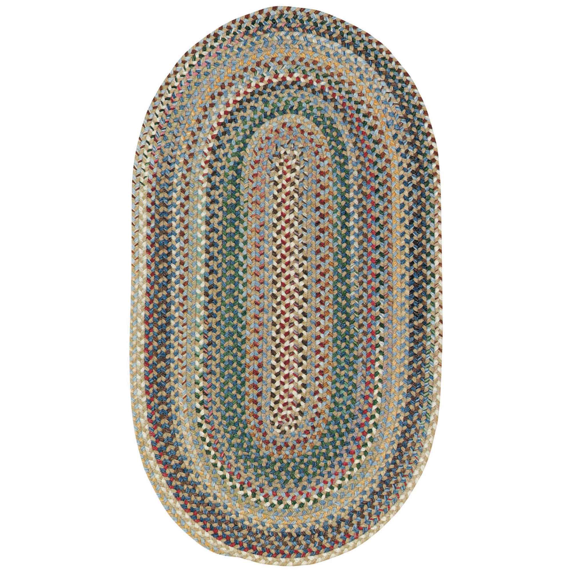 Bear Creek Misty Blue Braided Rug Oval image