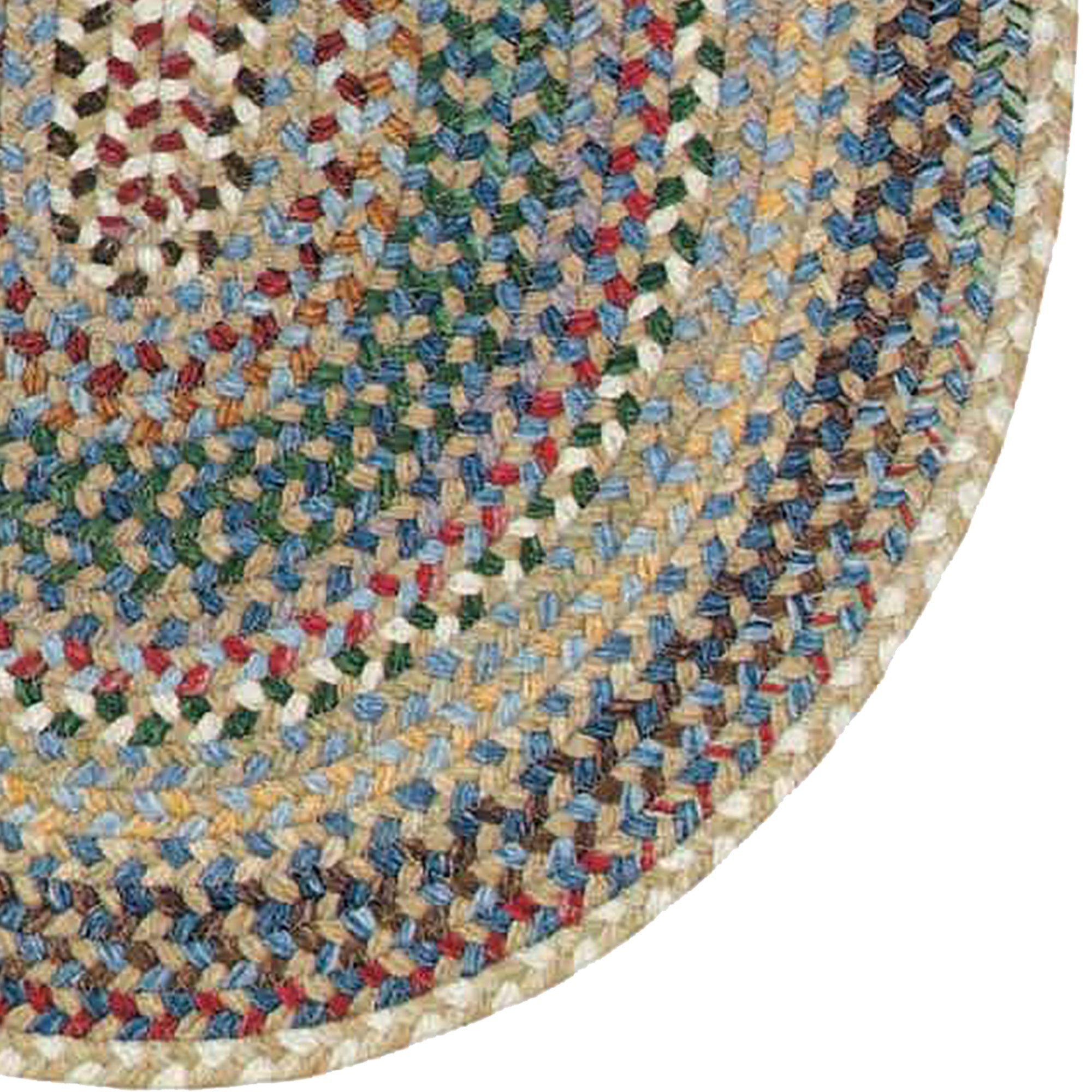 Bear Creek Misty Blue Braided Rug Oval image