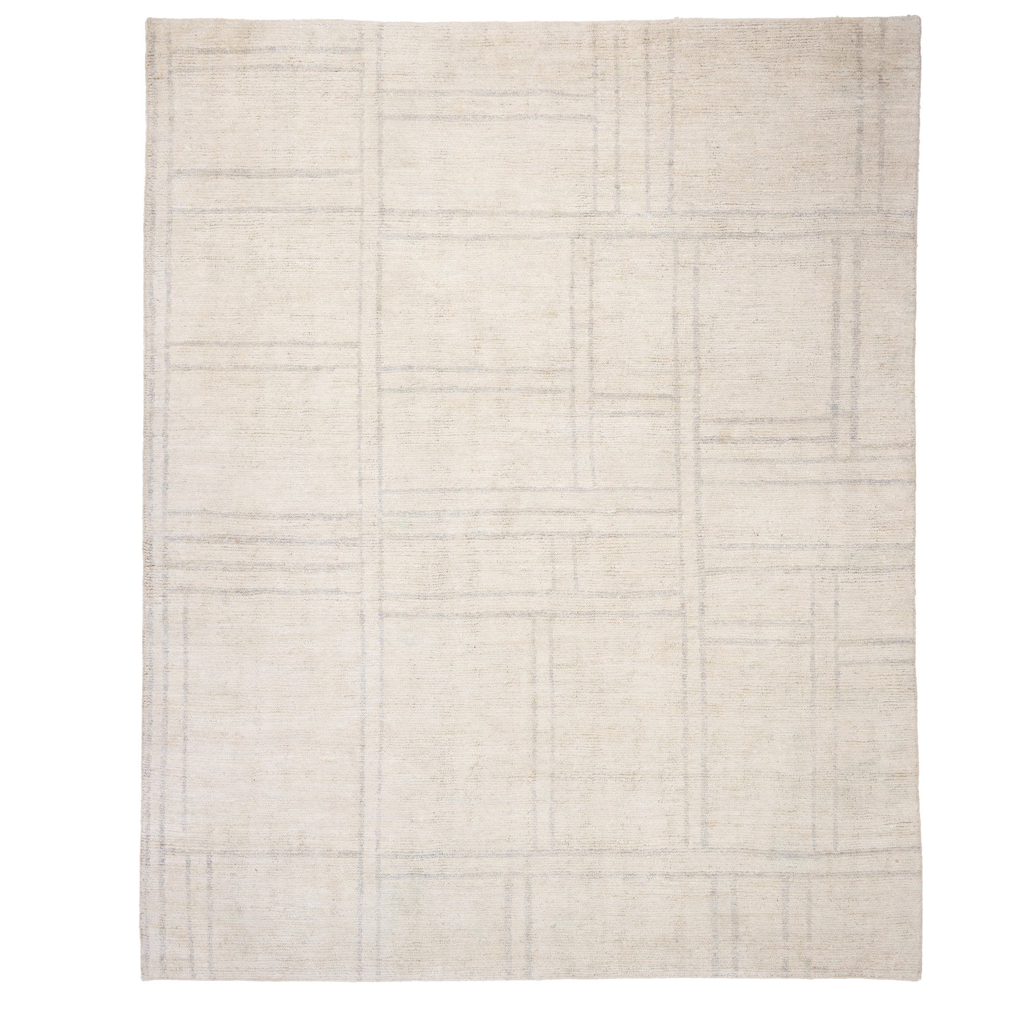 Graylen Silver Tile Hand Knotted Rug Rectangle image