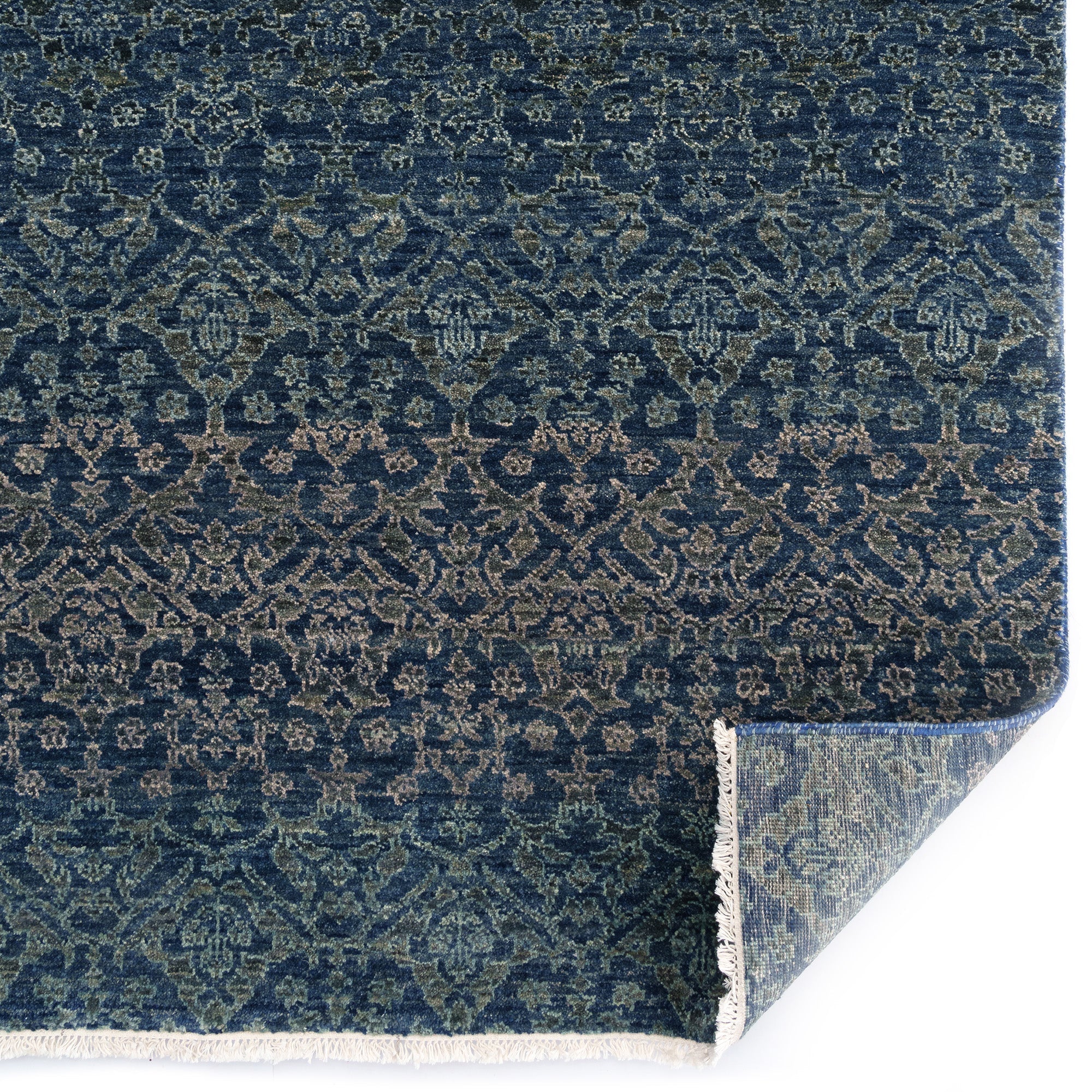 Pinnacle Navy Hand Knotted Rug Rectangle image