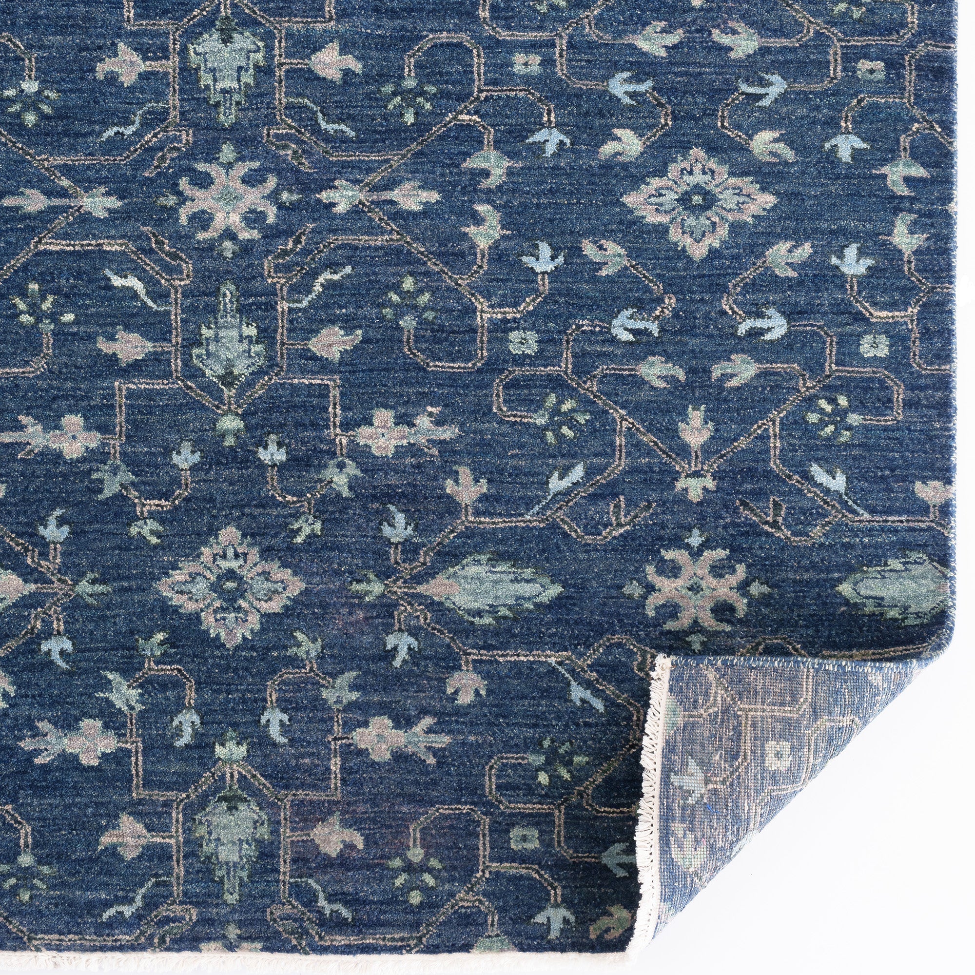 Ethereal Navy Hand Knotted Rug Rectangle image