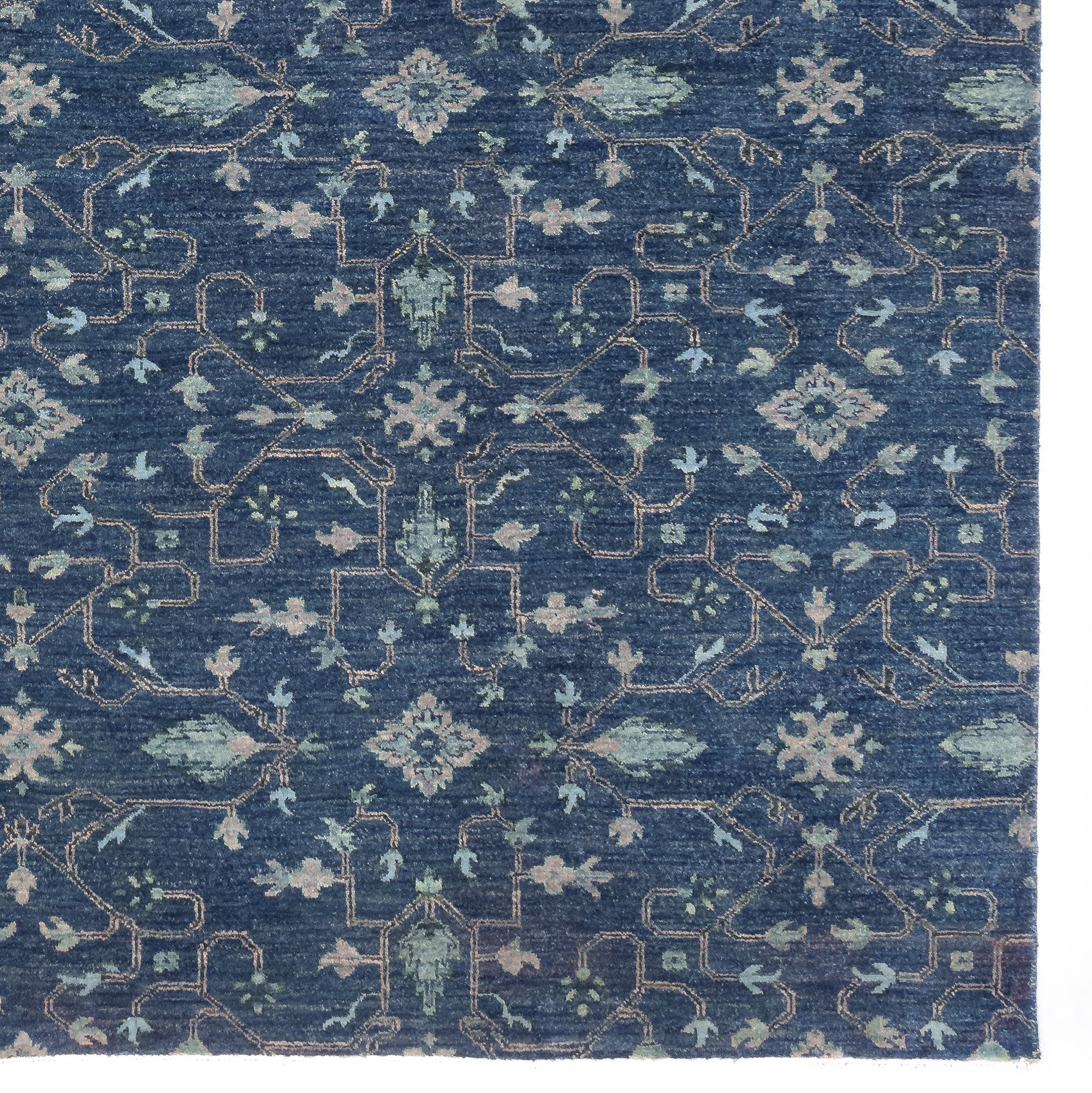 Ethereal Navy Hand Knotted Rug Rectangle image