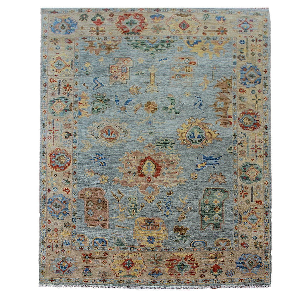 Elysia Indigo Hand Knotted Rug Rectangle image