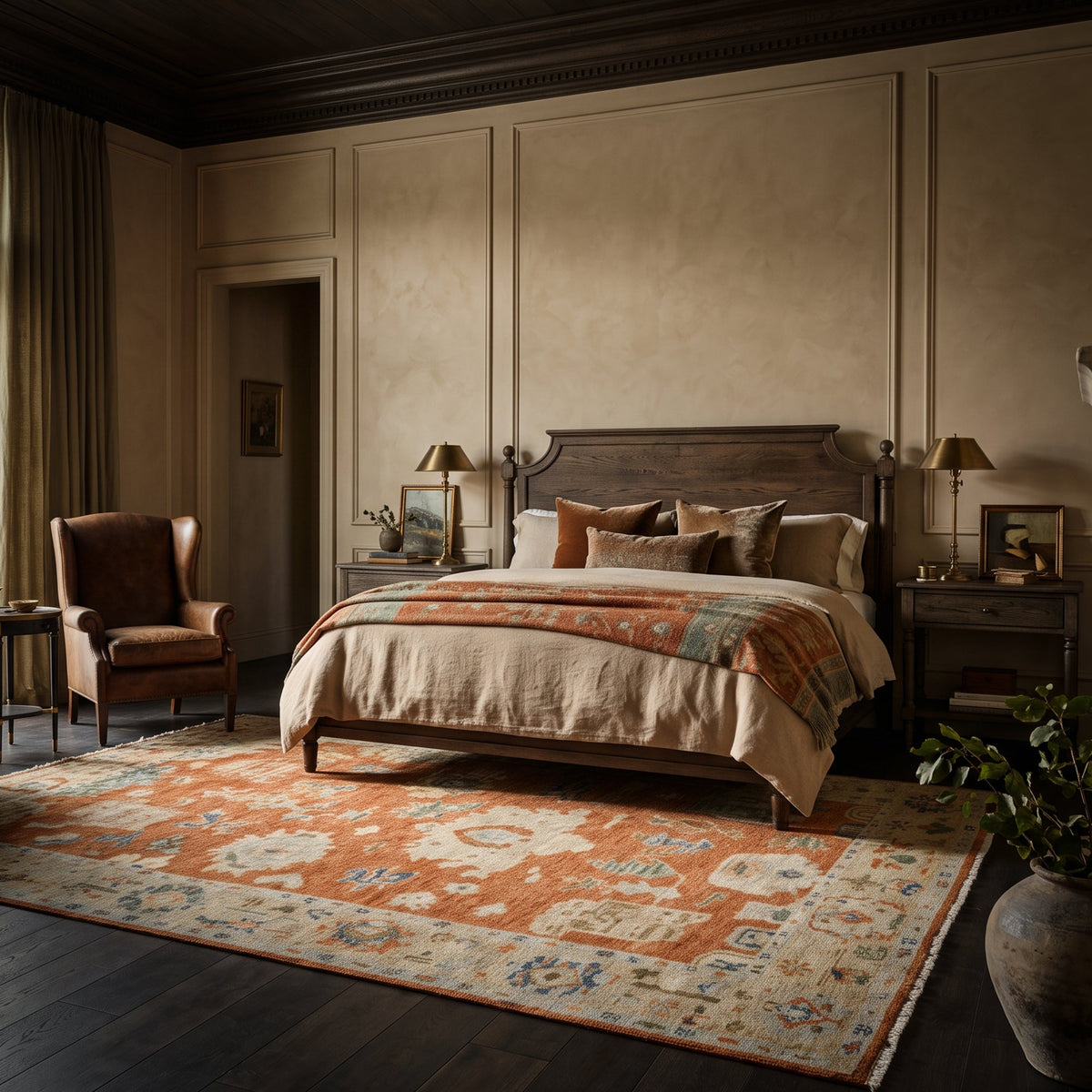 Elysia Sienna Hand Knotted Rug Rectangle image