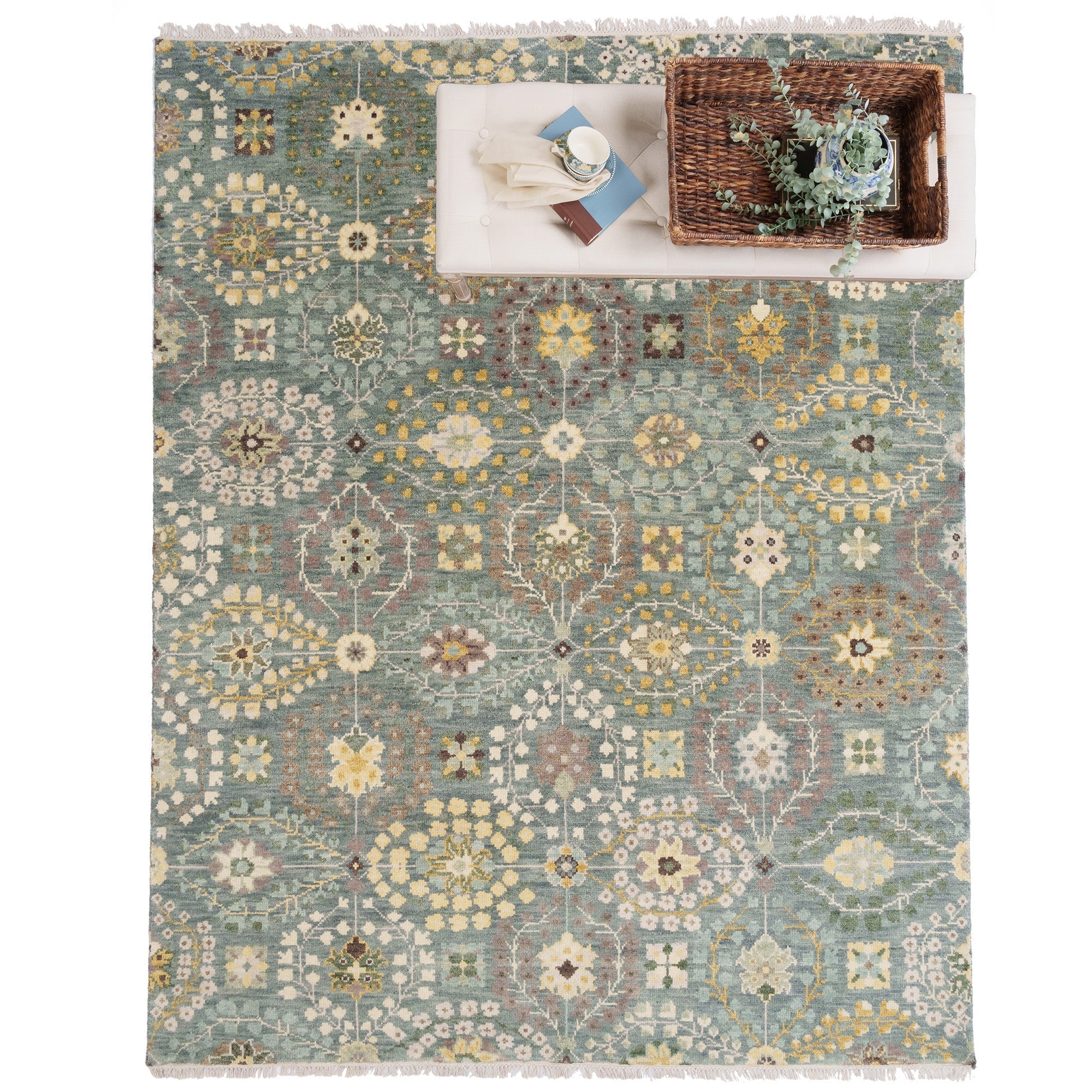 Kerrington-Eisley Robin's Egg Hand Knotted Rug Rectangle image