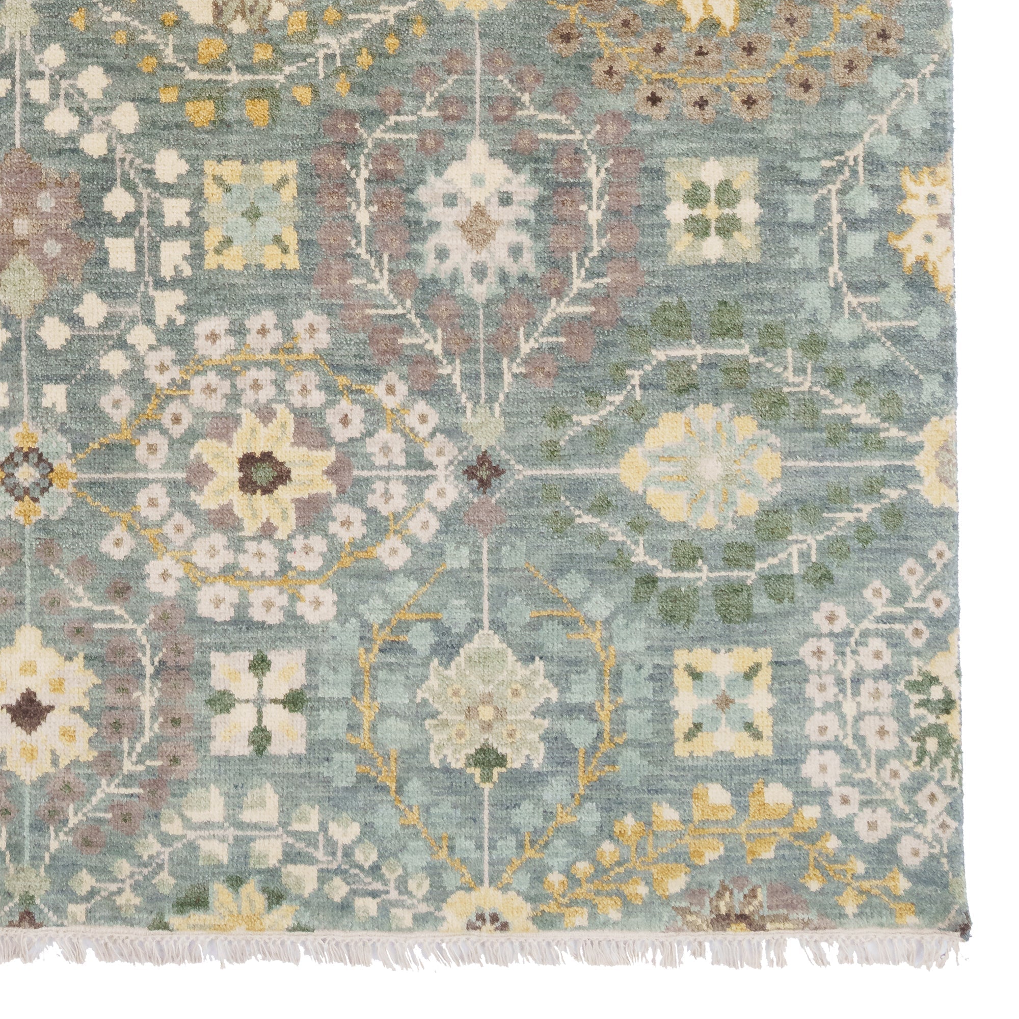 Kerrington-Eisley Robin's Egg Hand Knotted Rug Rectangle image
