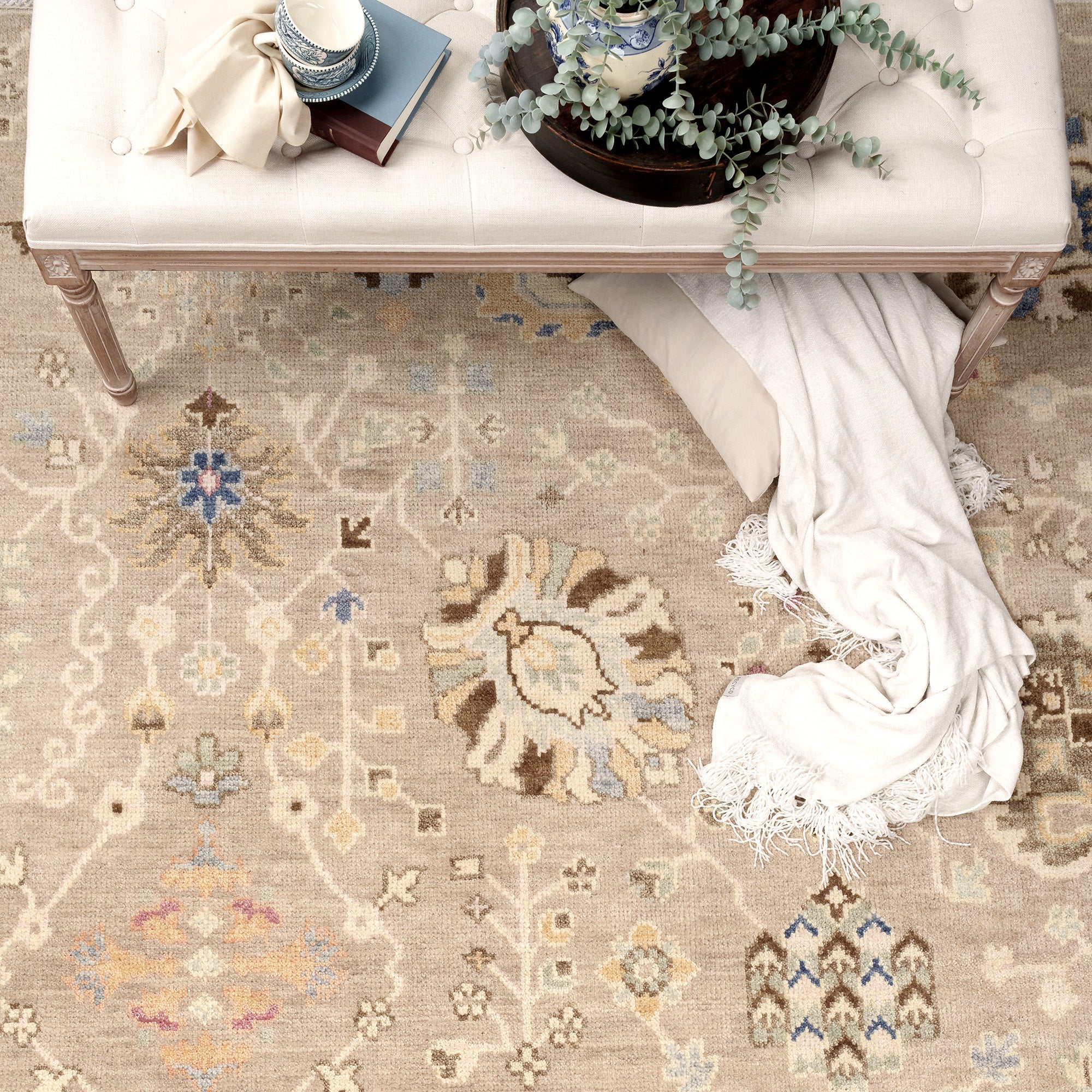 Kerrington-Newbury Natural Hand Knotted Rug Rectangle image
