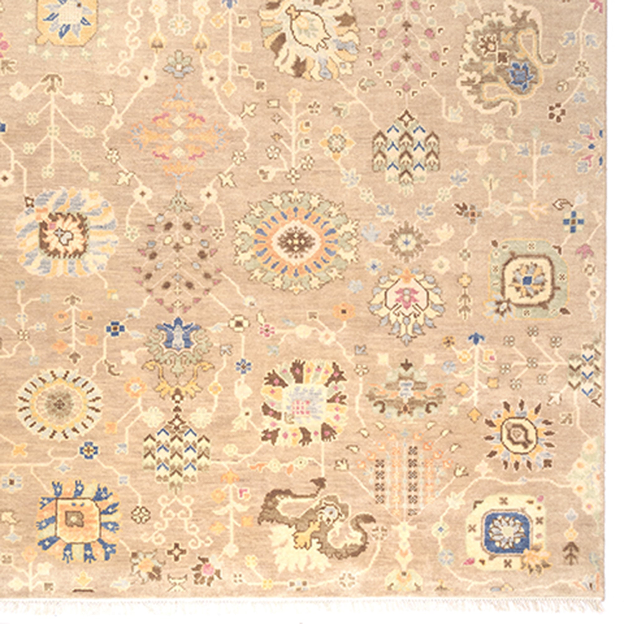 Kerrington-Newbury Natural Hand Knotted Rug Rectangle image