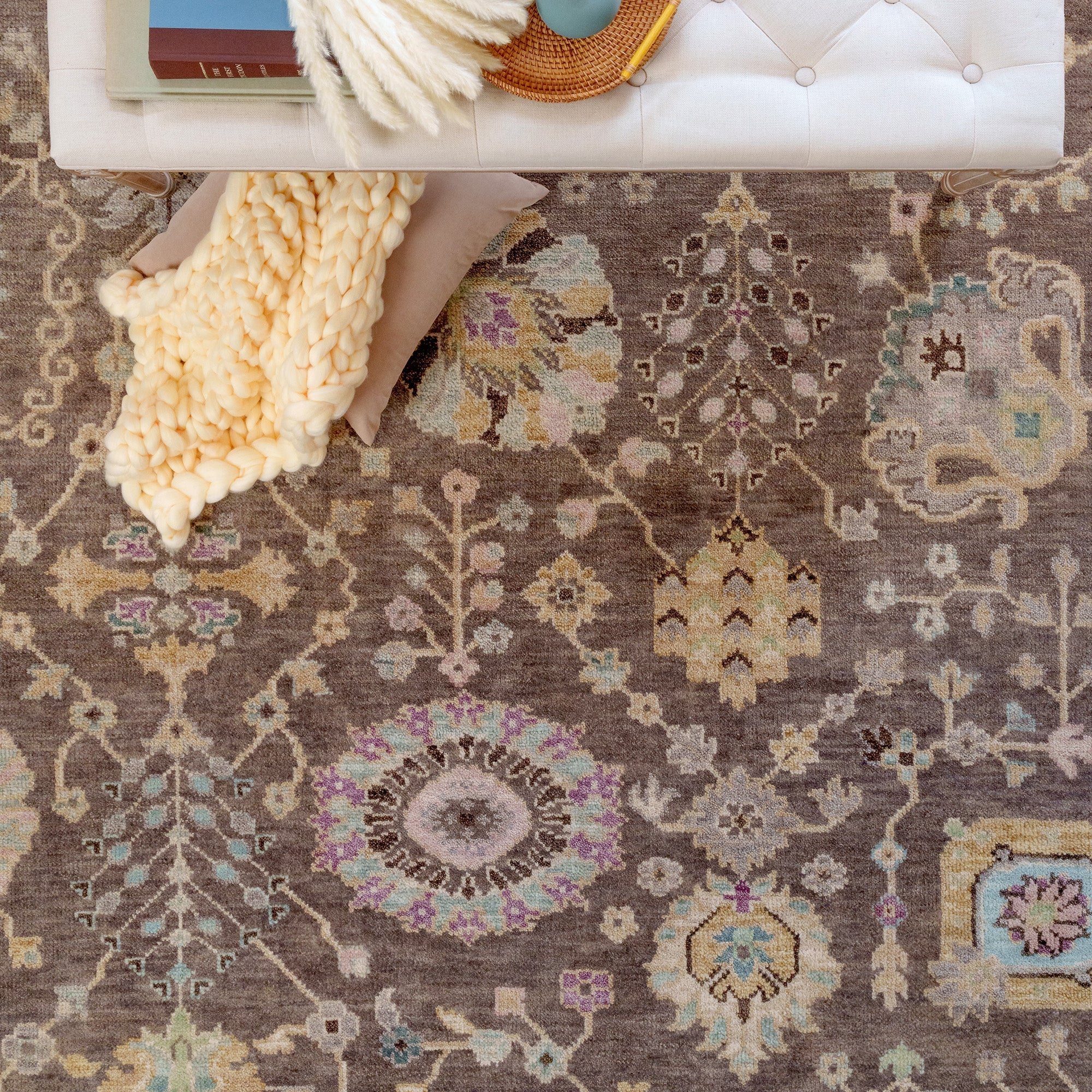 Kerrington-Newbury Mushroom Hand Knotted Rug Rectangle image