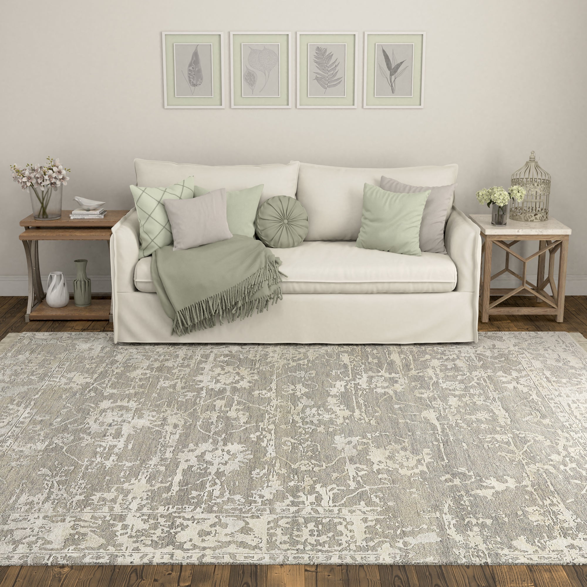 Makrana Grey Hand Knotted Rug Rectangle image