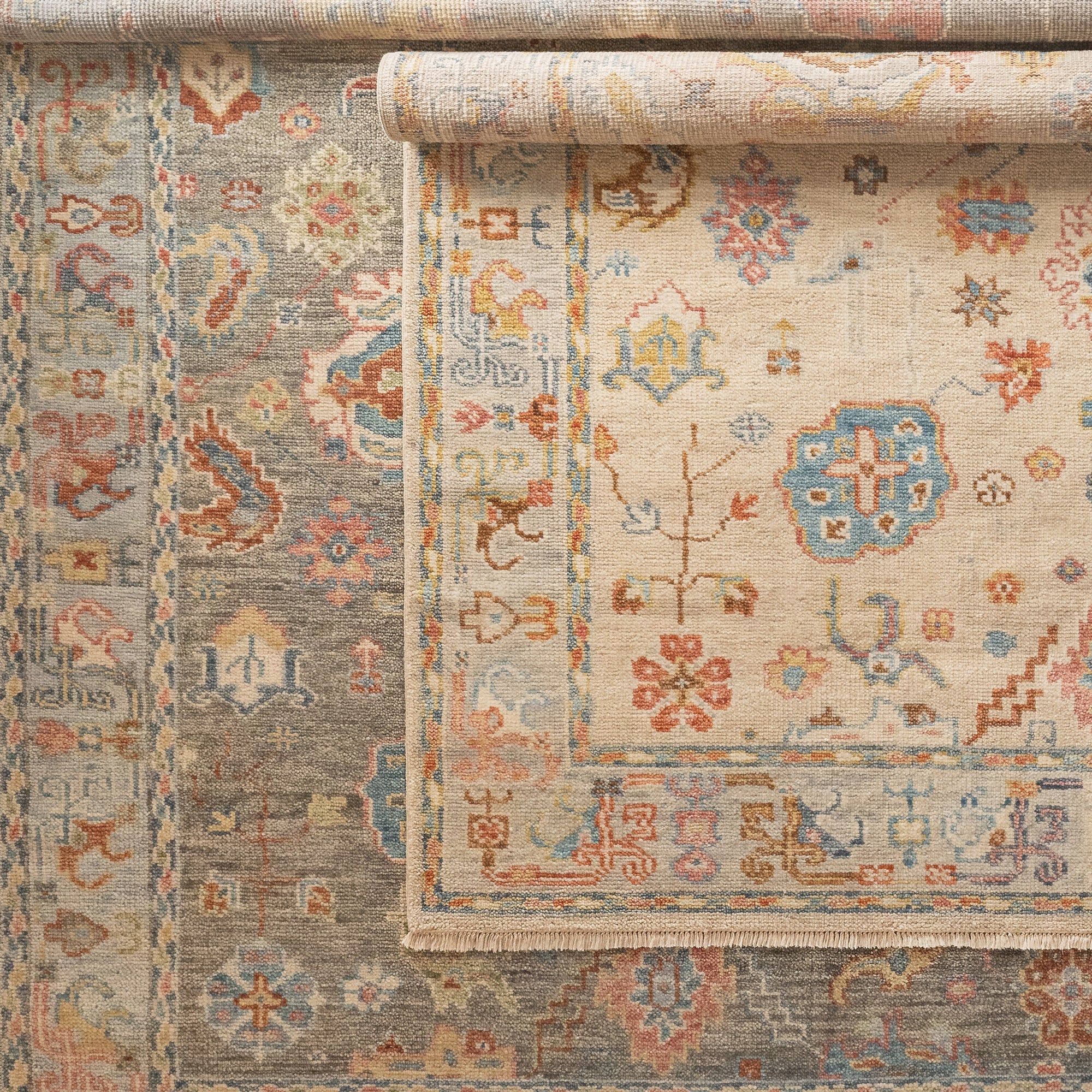 Verve Ecru Multi Hand Knotted Rug Rectangle image