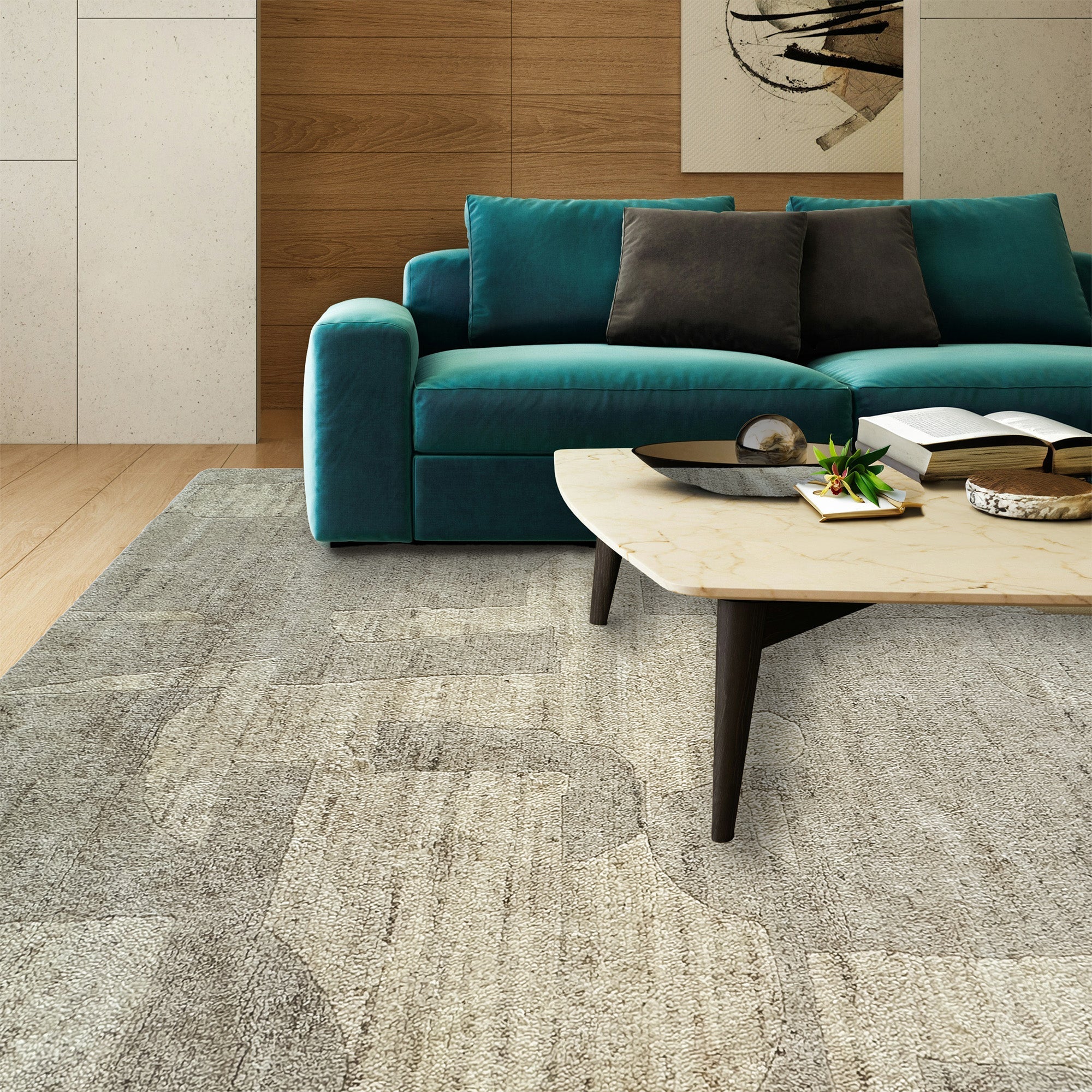 Jansson Parchment Hand Knotted Rug Rectangle image