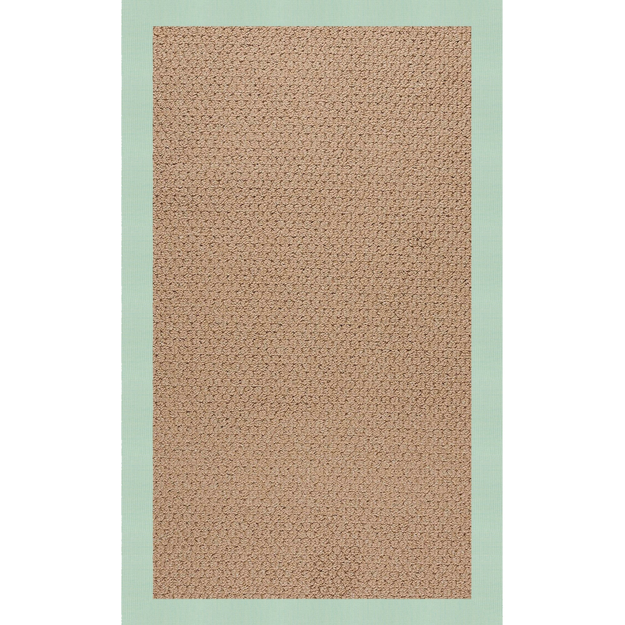 Creative Concepts-Raffia Canvas Spa Blue Indoor/Outdoor Bordere Rectangle image