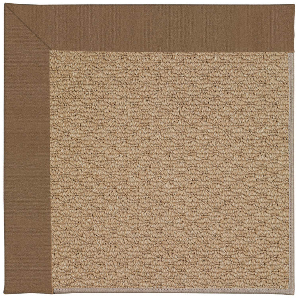 Creative Concepts-Raffia Canvas Cocoa Indoor/Outdoor Bordere Rectangle image