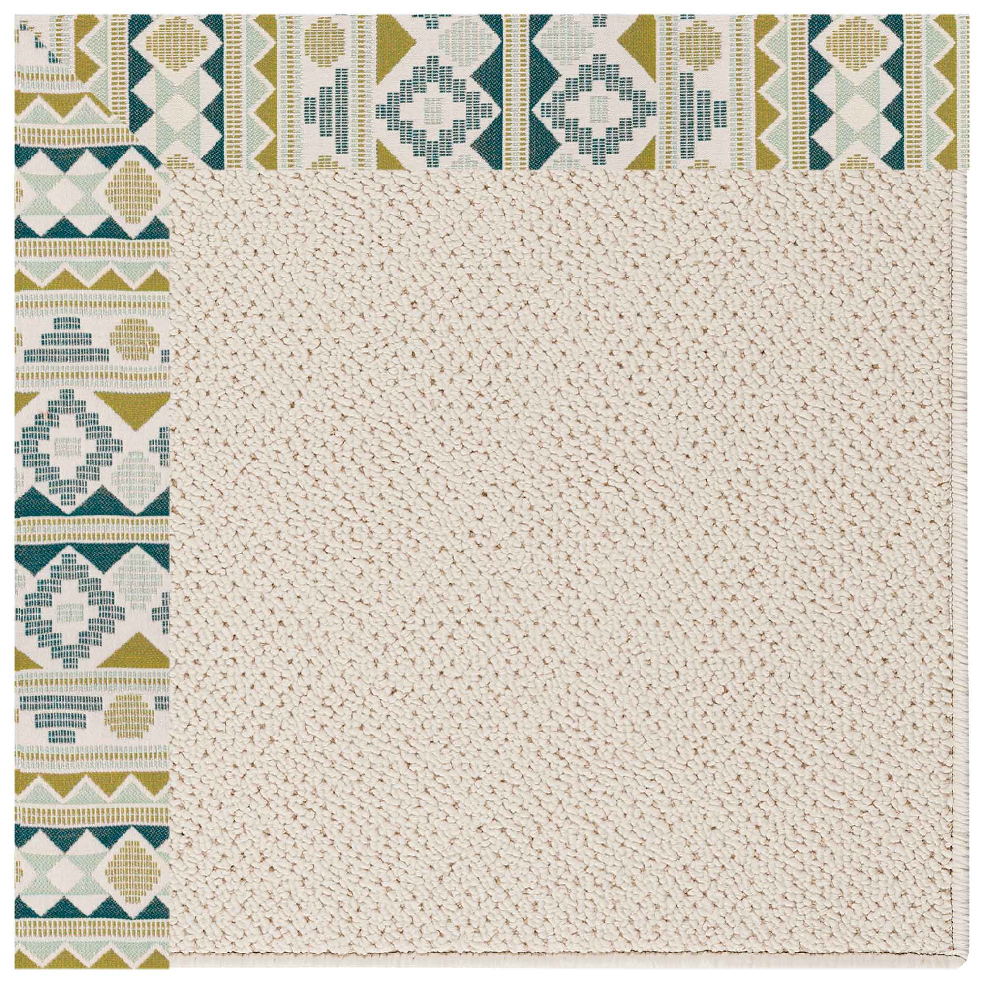 Creative Concepts-White Wicker Inca Lime Indoor/Outdoor Bordere Rectangle image