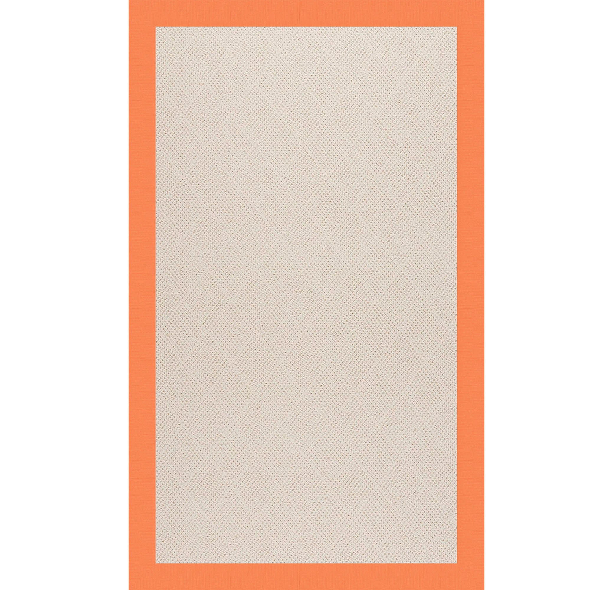 Creative Concepts-White Wicker Canvas Tangerine Indoor/Outdoor Bordere Rectangle image
