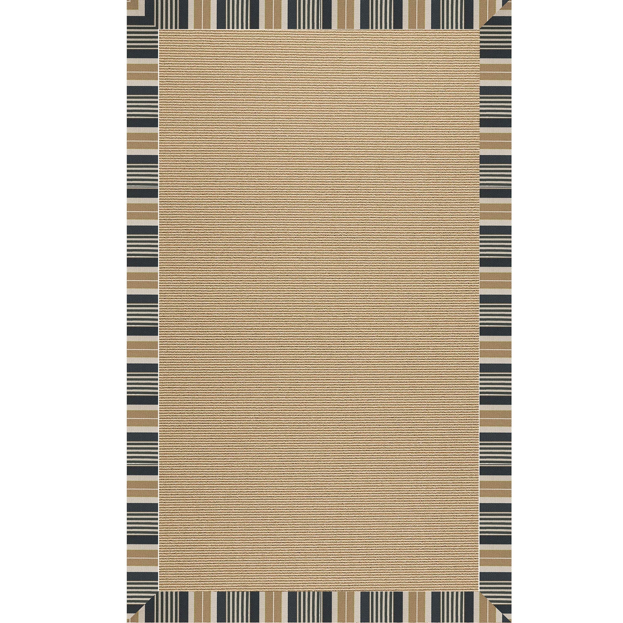 Creative Concepts-Sisal Long Hill Ebony Indoor/Outdoor Bordere Rectangle image