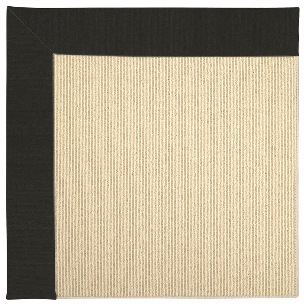 Creative Concepts-Beach Sisal Canvas Black Indoor/Outdoor Bordere Rectangle image