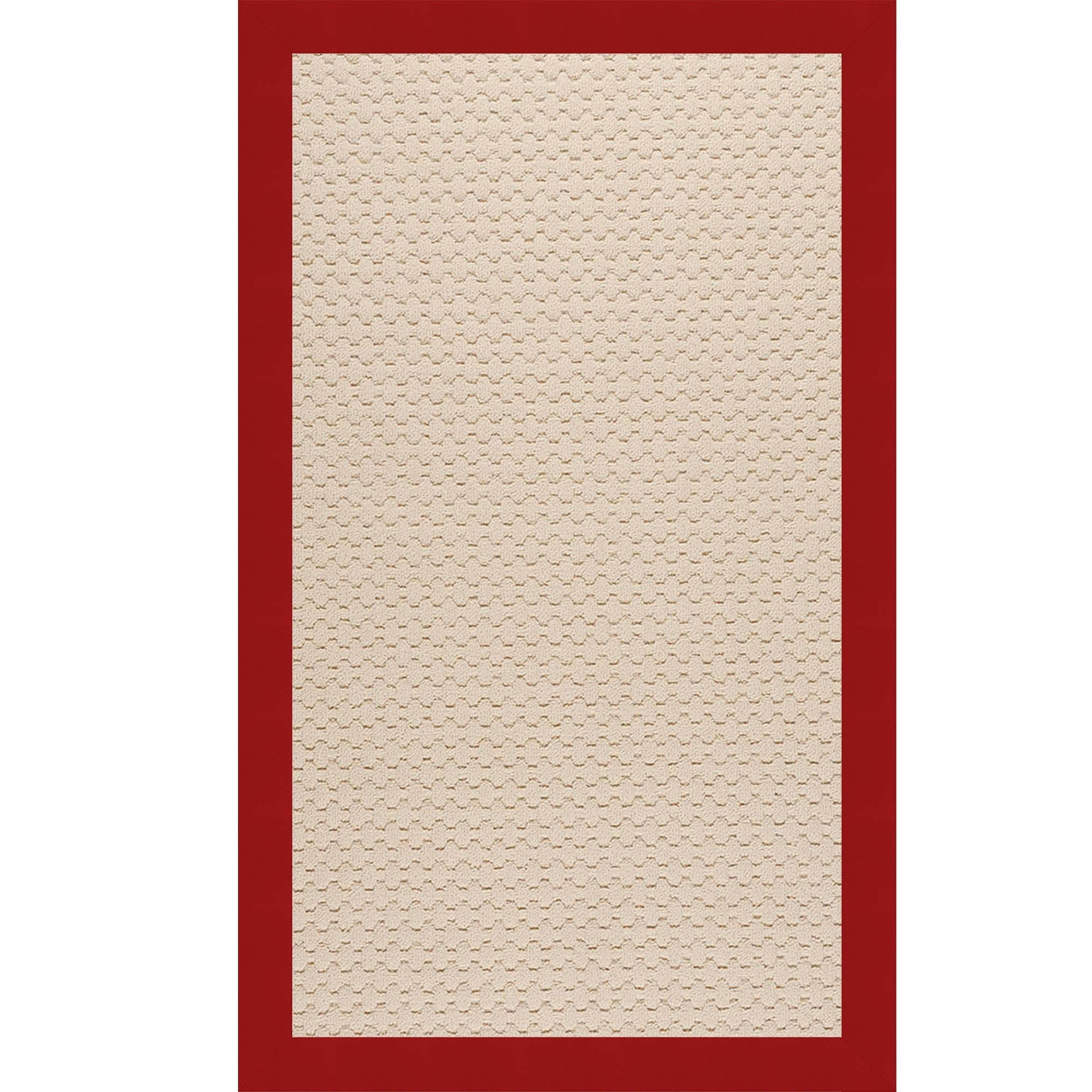 Creative Concepts-Beach Sisal Canvas Jockey Red Indoor/Outdoor Bordere Rectangle image