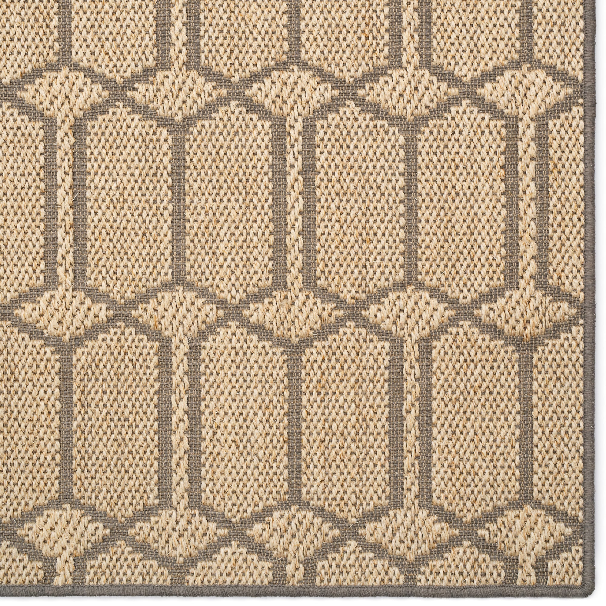 Petra Sand Black Machine Woven Rug Rectangle image