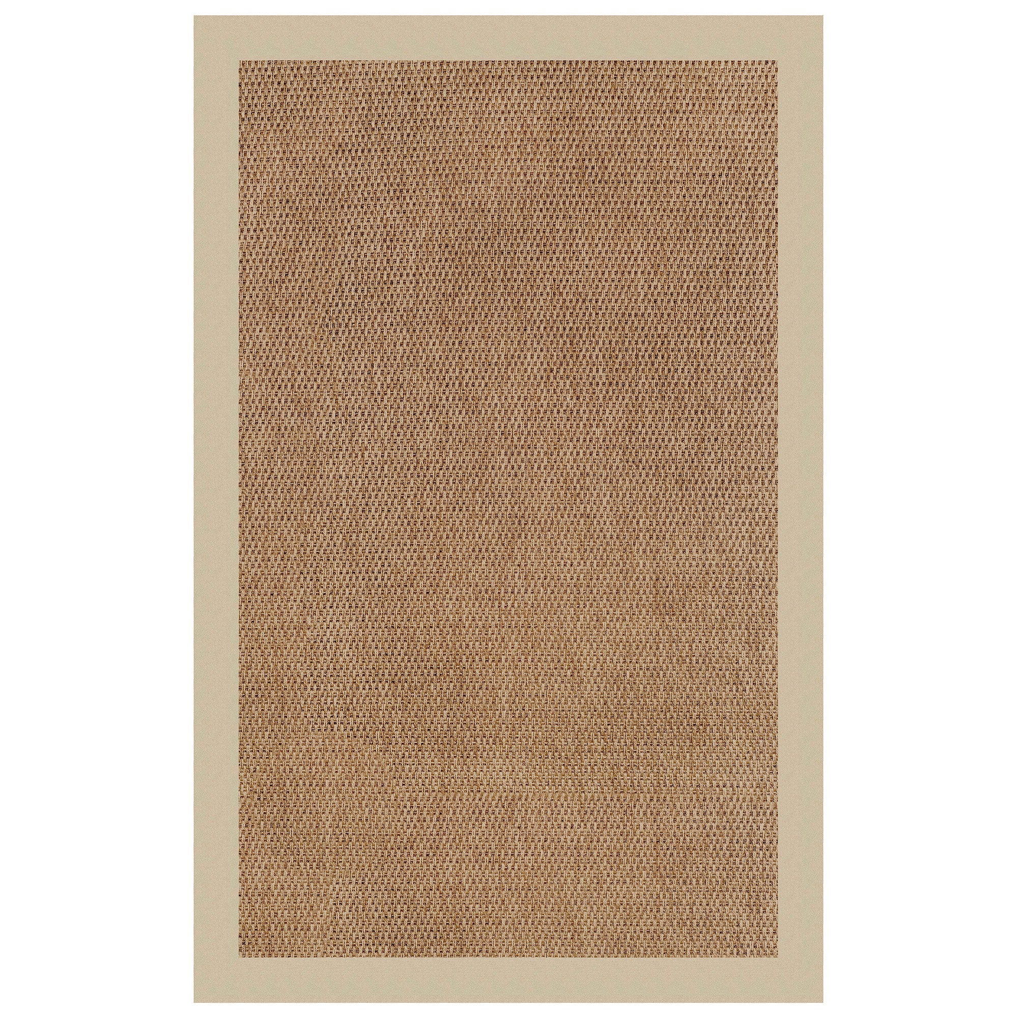 Islamorada-Basketweave Canvas Antique Beige Indoor/Outdoor Bordere Rectangle image