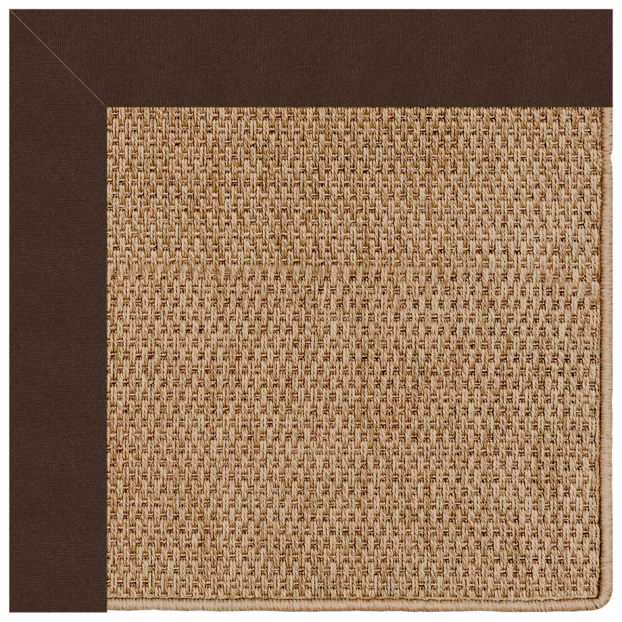 Islamorada-Basketweave Canvas Bay Brown Indoor/Outdoor Bordere Octagon image