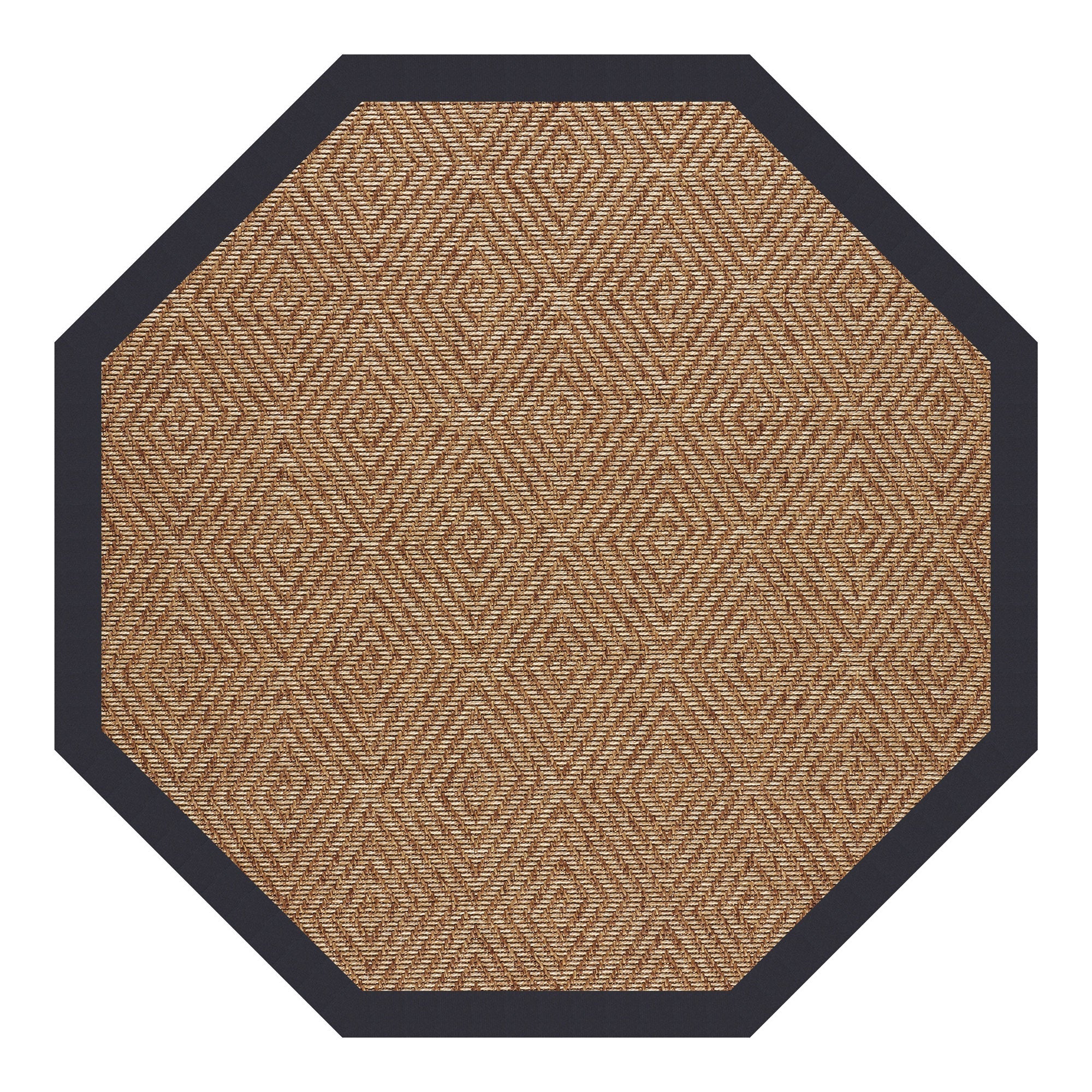 Islamorada-Diamond Canvas Navy Indoor/Outdoor Bordere Octagon image