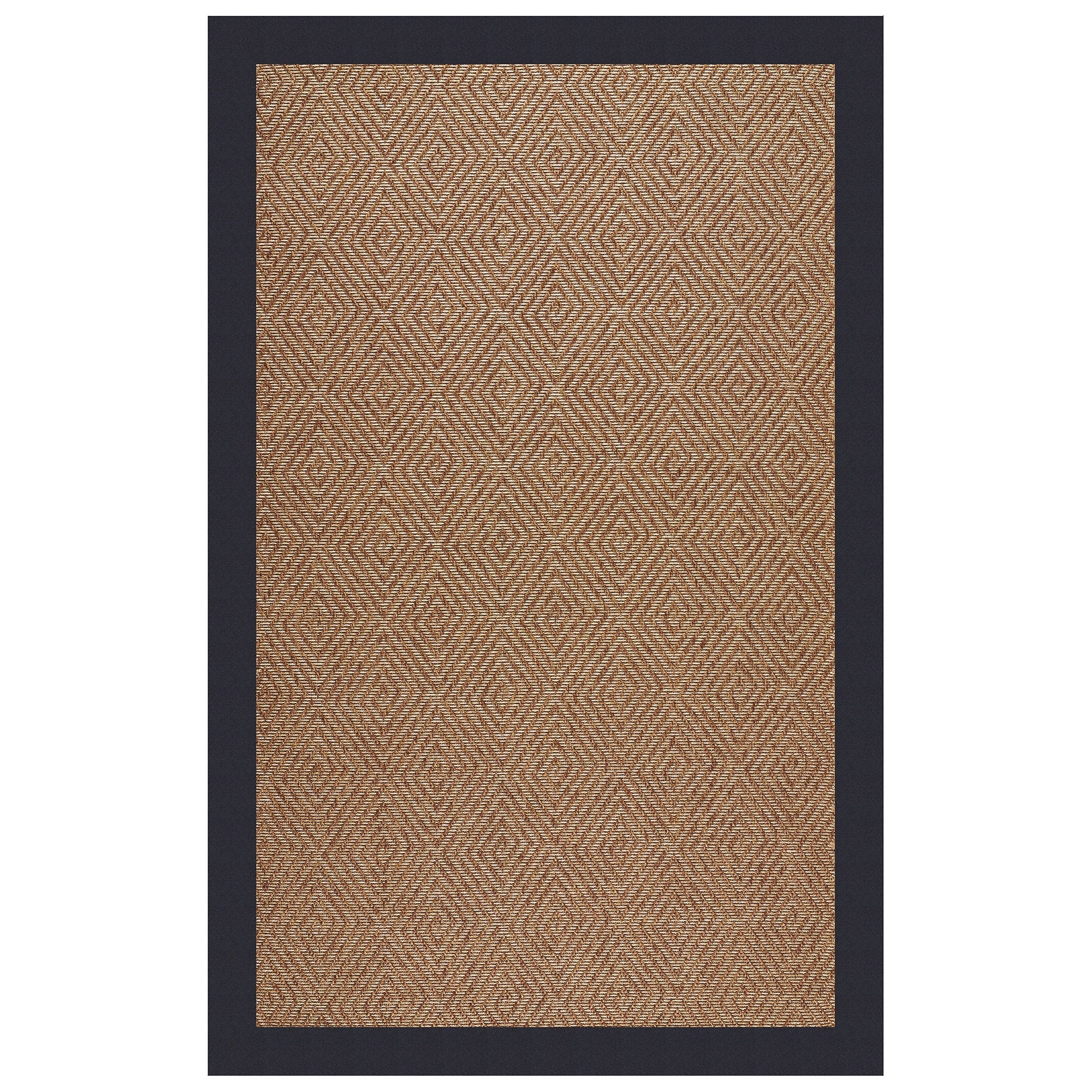 Islamorada-Diamond Canvas Navy Indoor/Outdoor Bordere Rectangle image
