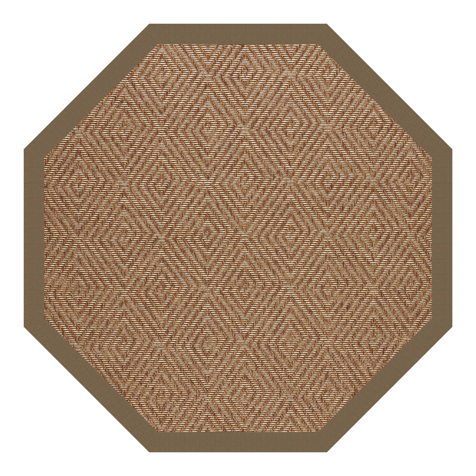 Islamorada-Diamond Canvas Cocoa Indoor/Outdoor Bordere Octagon image