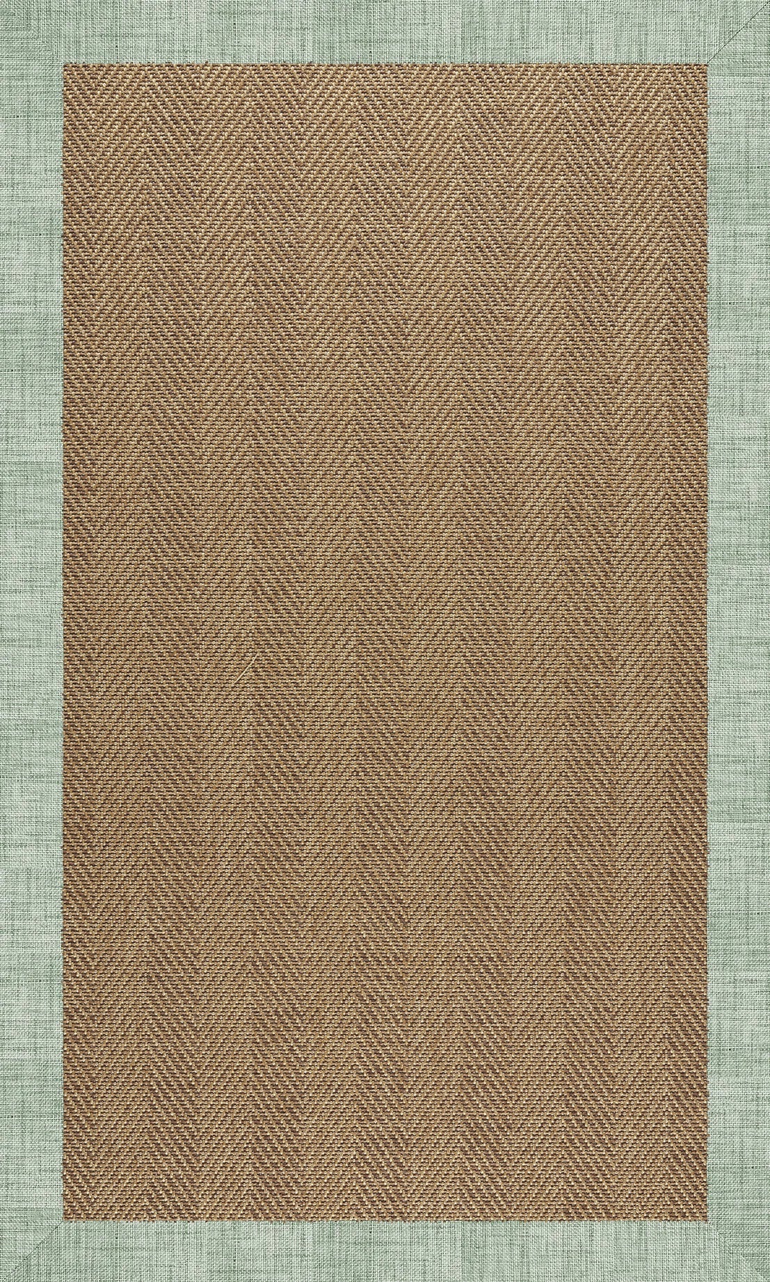 Islamorada-Herringbone Rave Spearmint Indoor/Outdoor Bordere Rectangle image