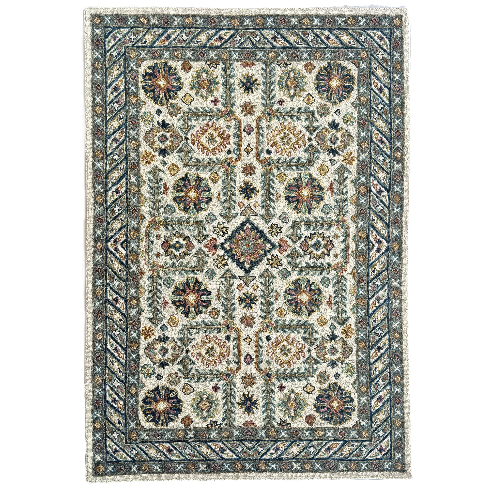 Avanti-Villa Ivory Multi Hand Tufted Rug Rectangle image