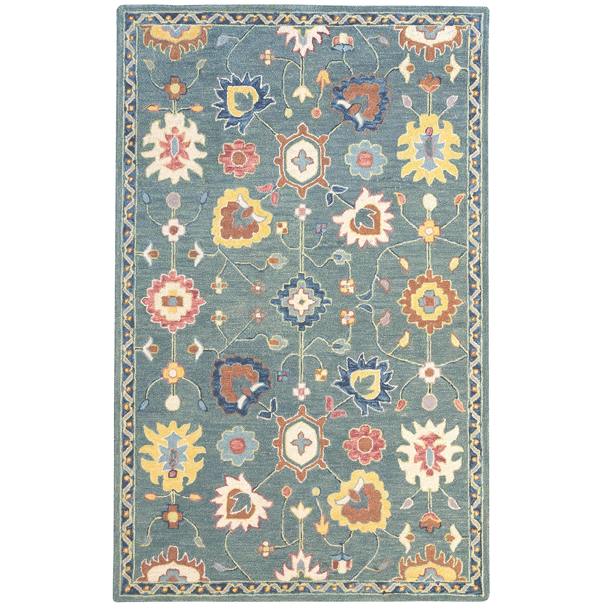 Avanti-Mahal Teal Hand Tufted Rug Rectangle image