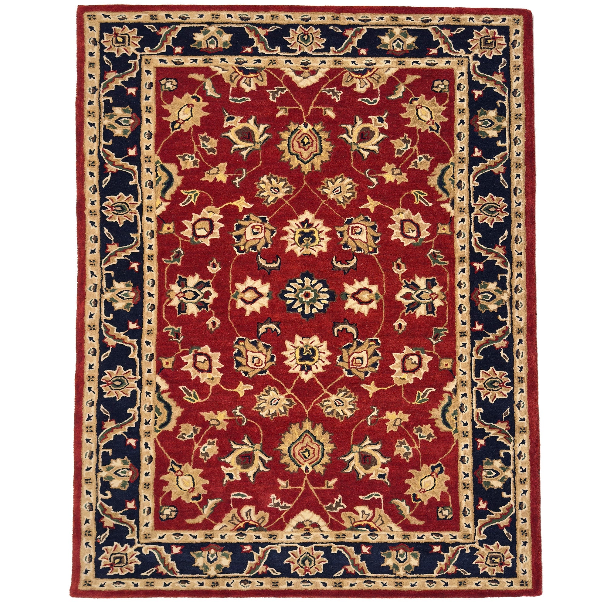 Persia-Keshan Red Navy Hand Tufted Rug Rectangle image