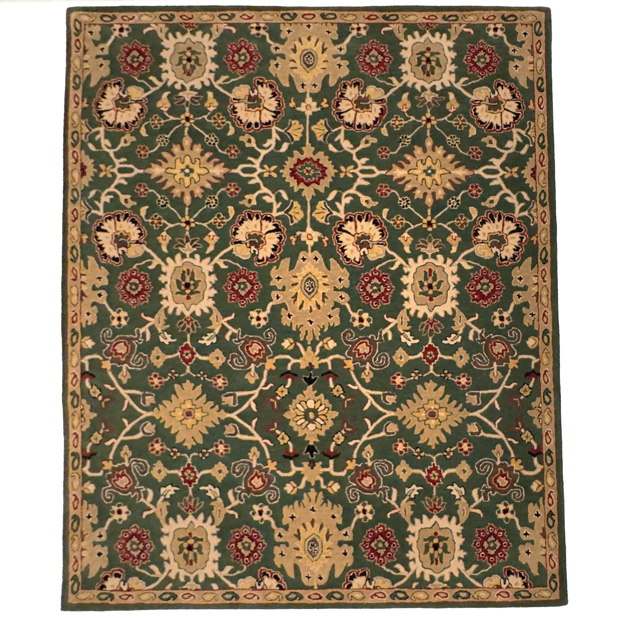 Persia-Mahal Green Hand Tufted Rug Rectangle image