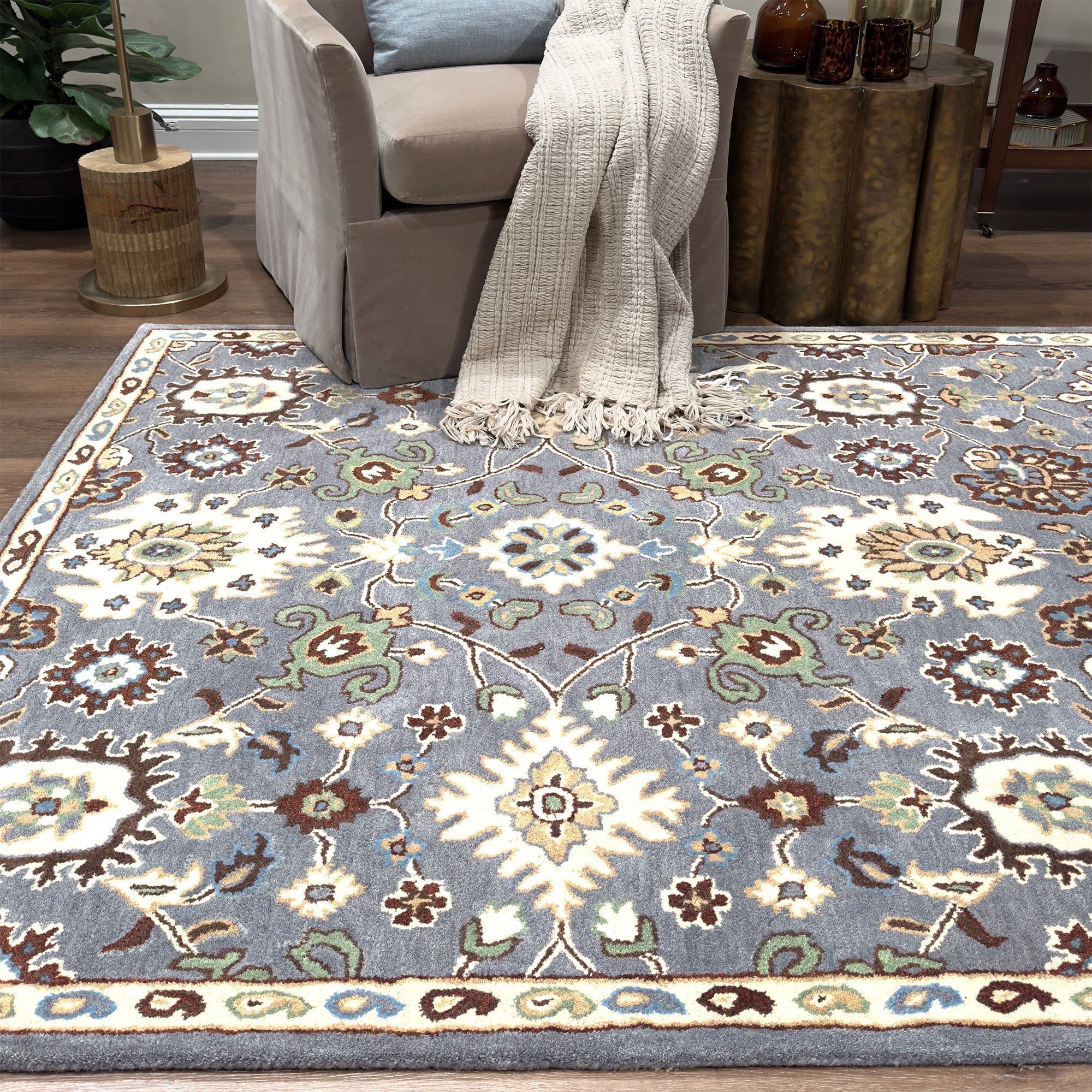 Persia-Mahal Gray Hand Tufted Rug Rectangle image