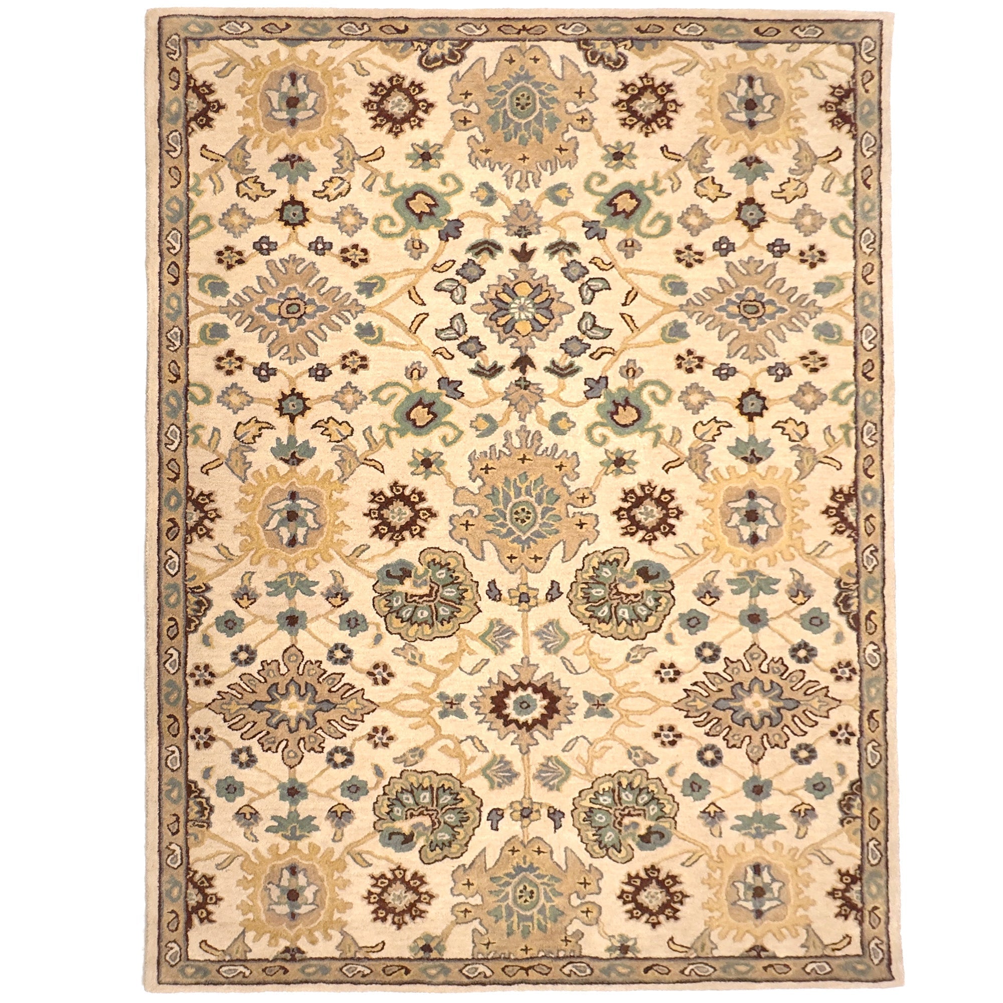 Persia-Mahal Ivory Hand Tufted Rug Rectangle image