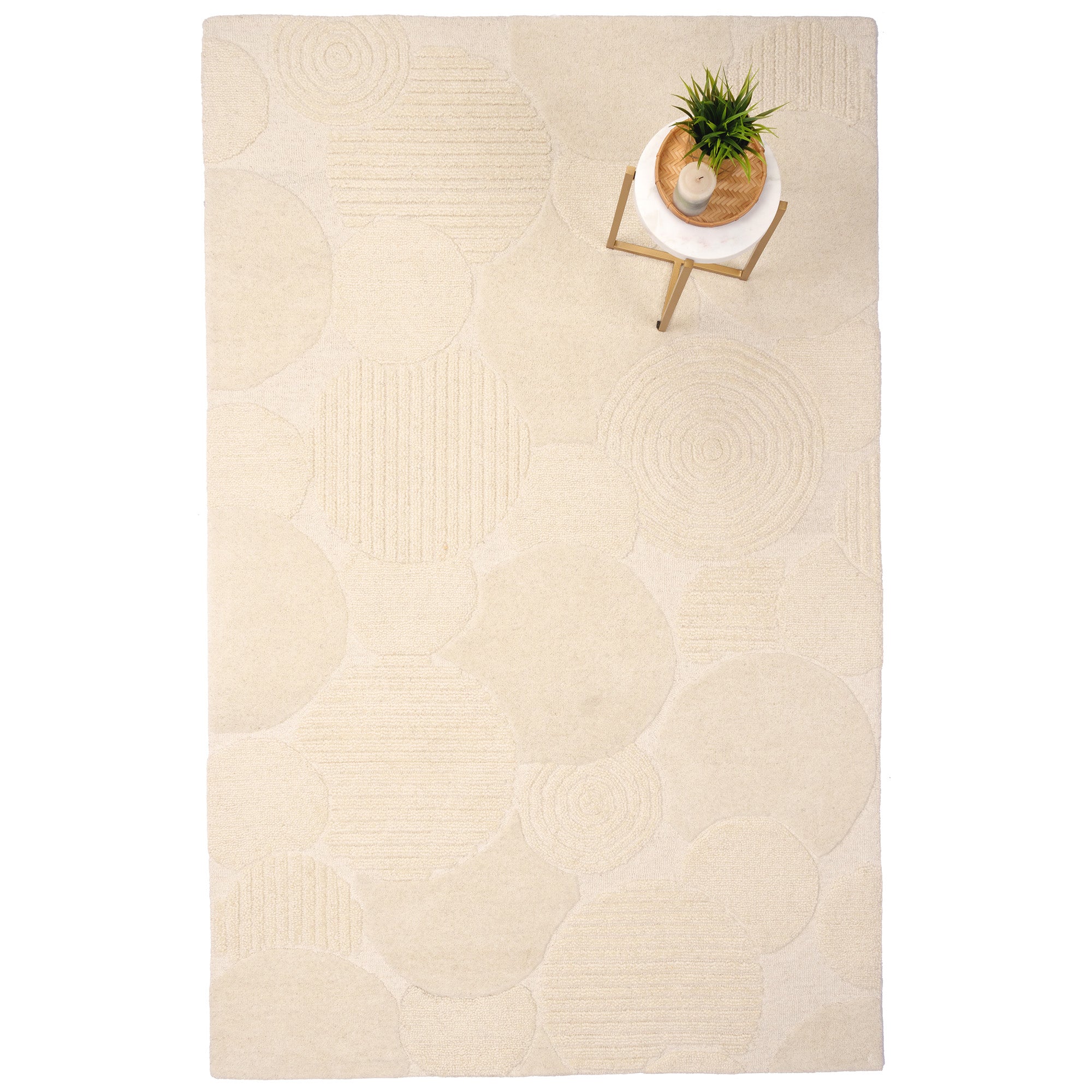 Zen Garden Sand Hand Tufted Rug Rectangle image
