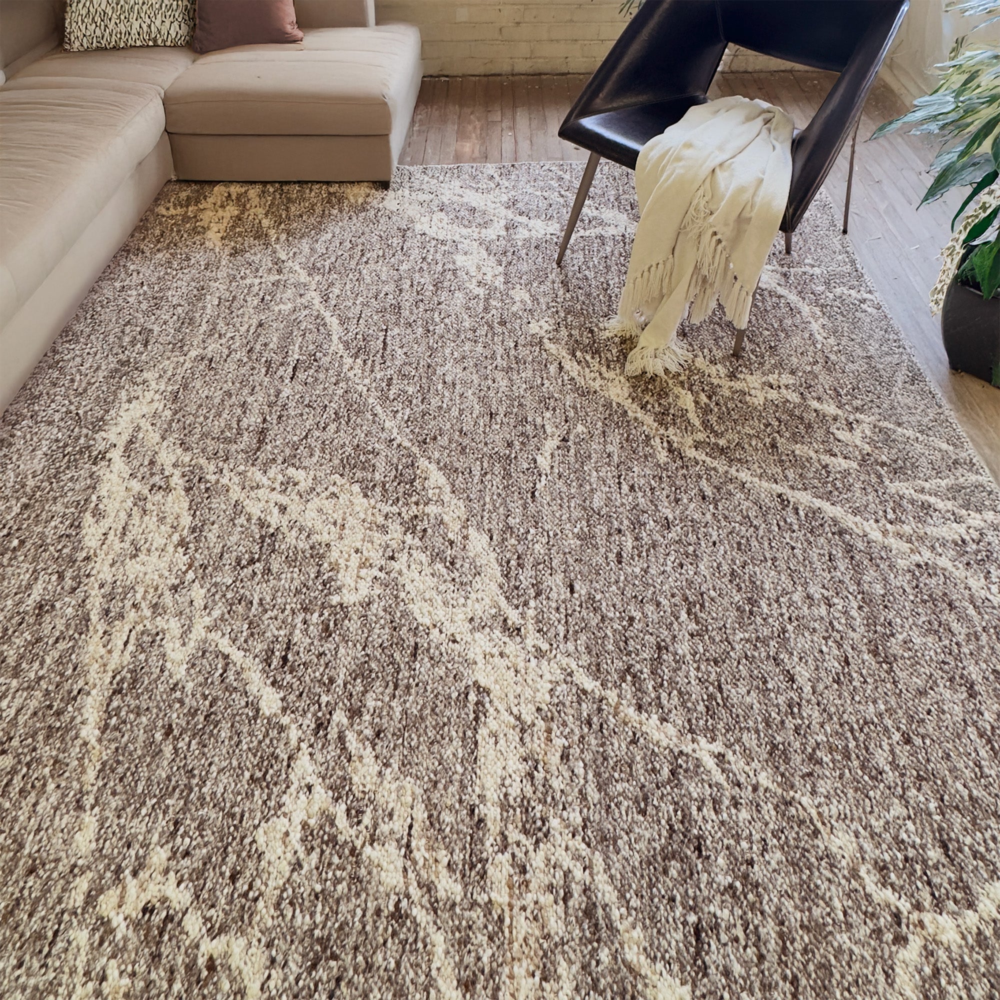 York-Marble Brown Flat Woven Rug Rectangle image