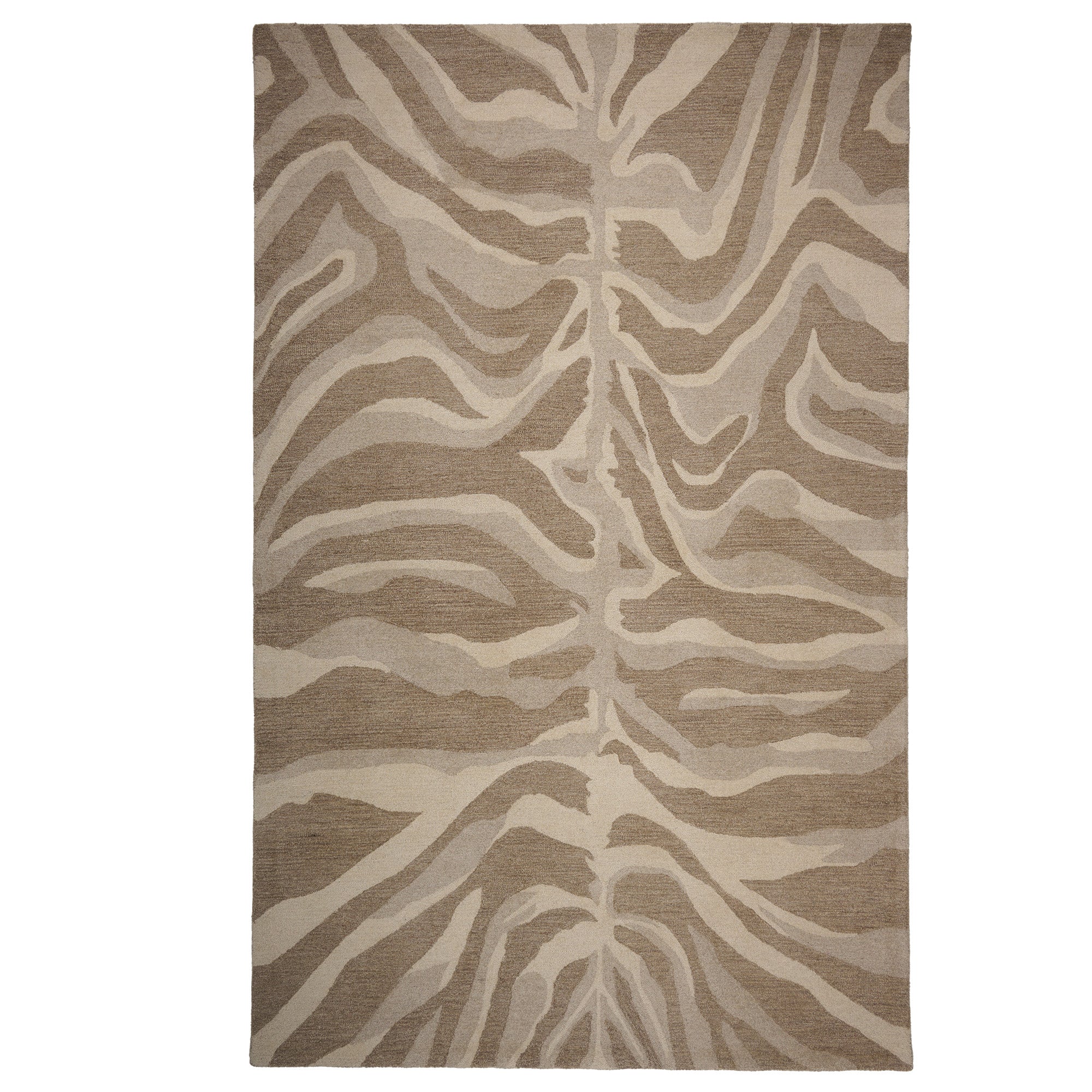 Serengeti-Zebra Ash Hand Tufted Rug Rectangle image