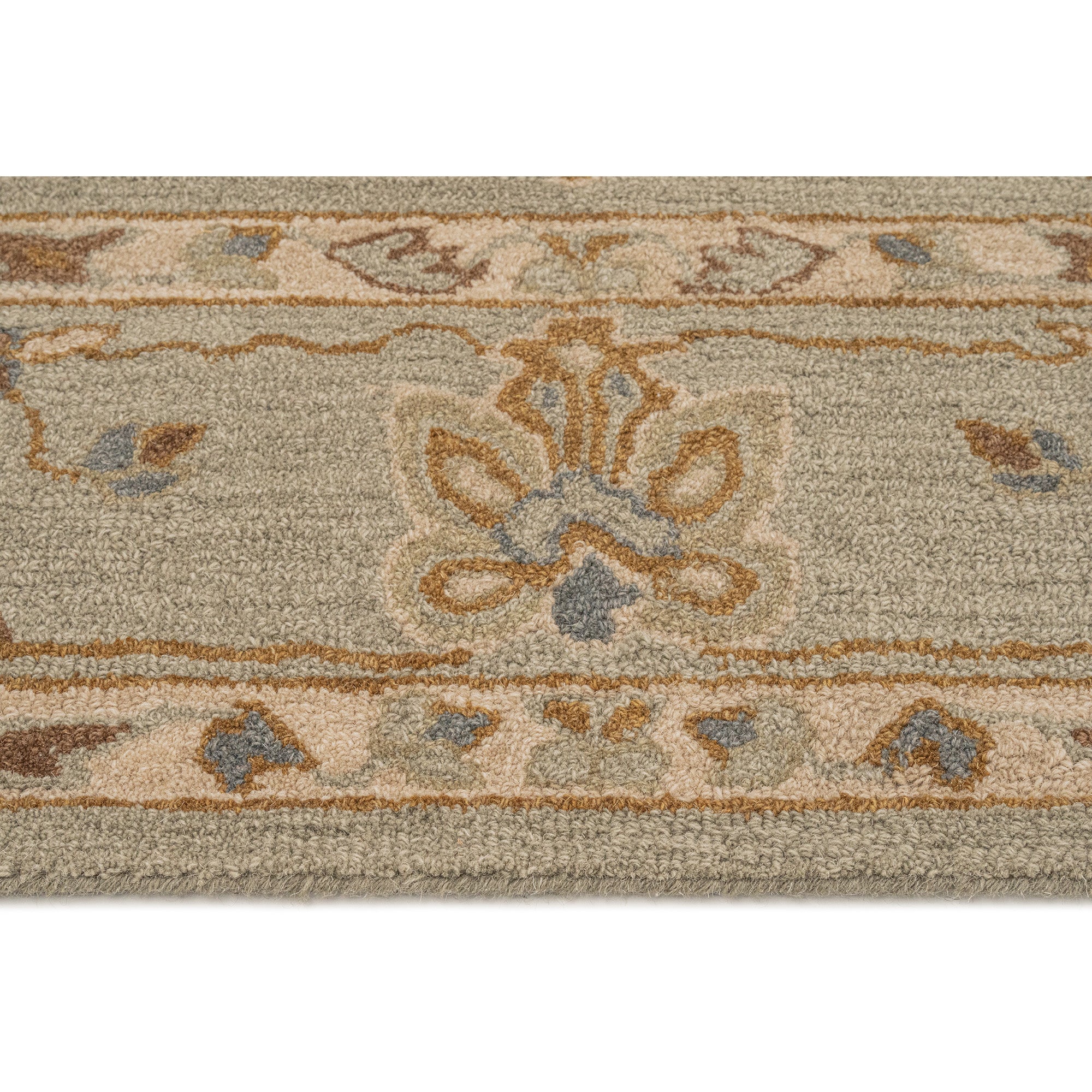 Azari-Isfahan Celadon Hand Tufted Rug Rectangle image
