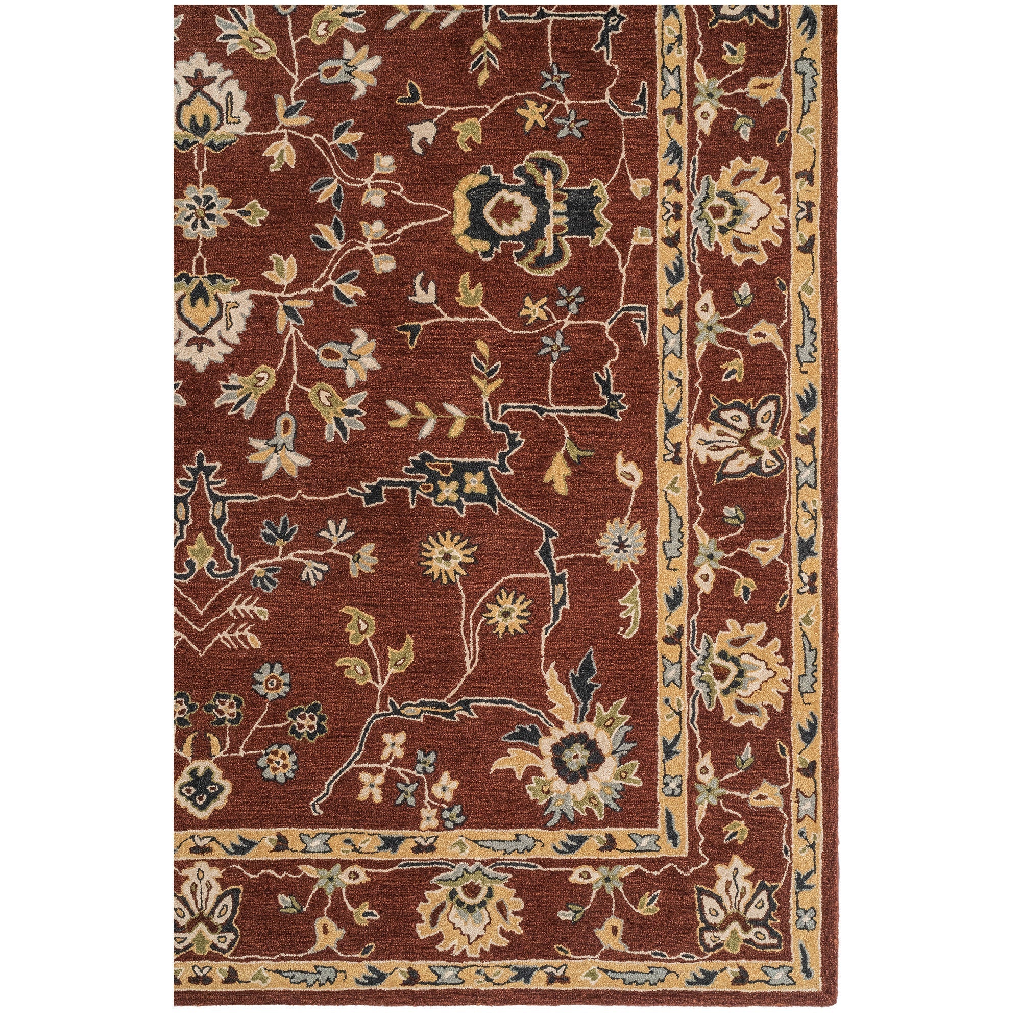 Azari-Isfahan Copper Hand Tufted Rug Rectangle image
