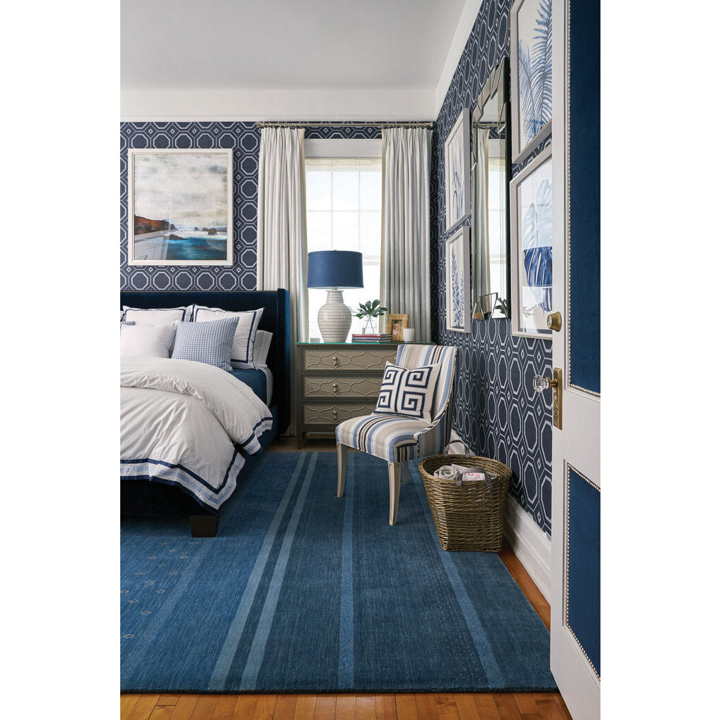 Simply Gabbeh Taos Blue Hand Loomed Area Rug Rectangle image